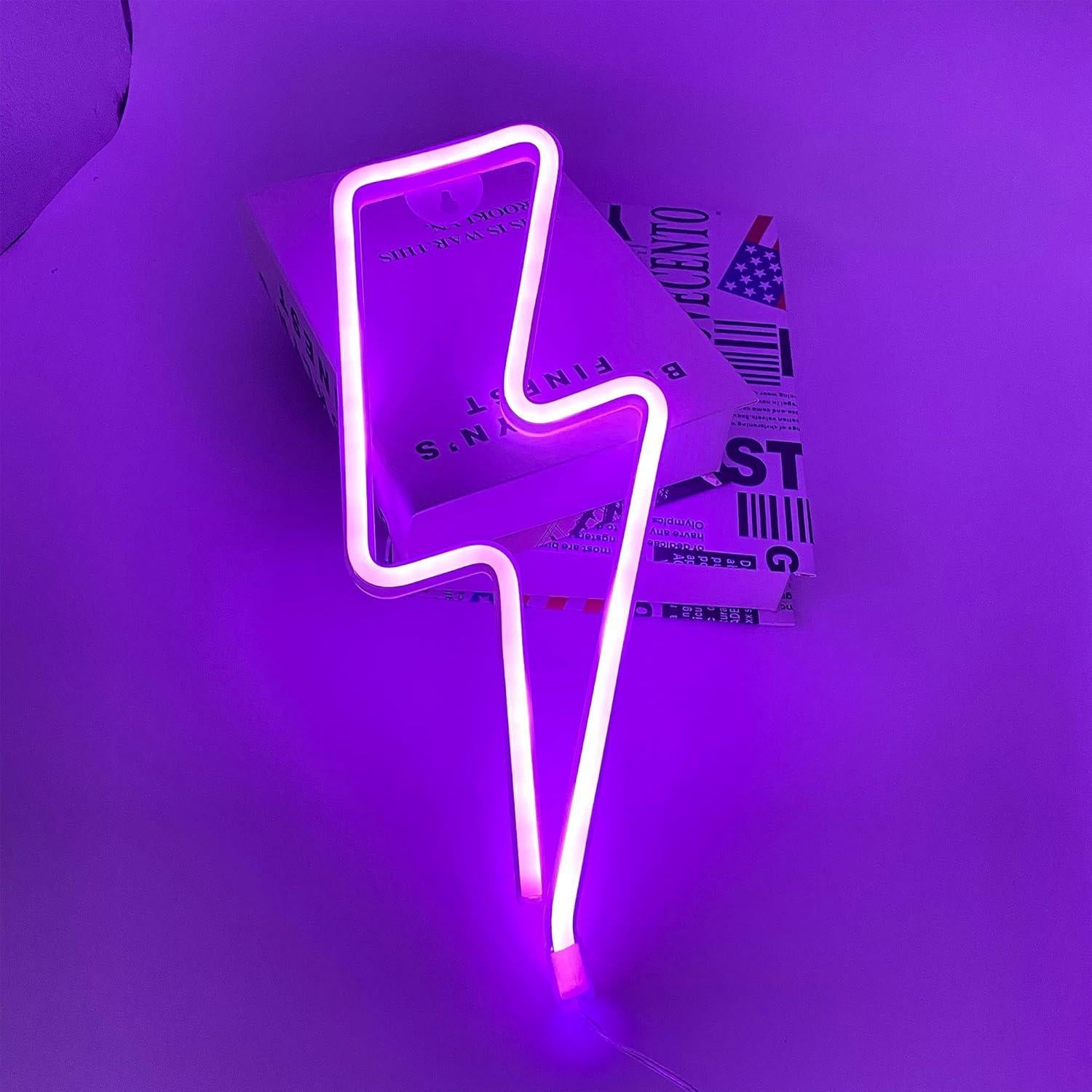 Luz de neón rayo Attivolife LED 27.9x14cm decoración hogar