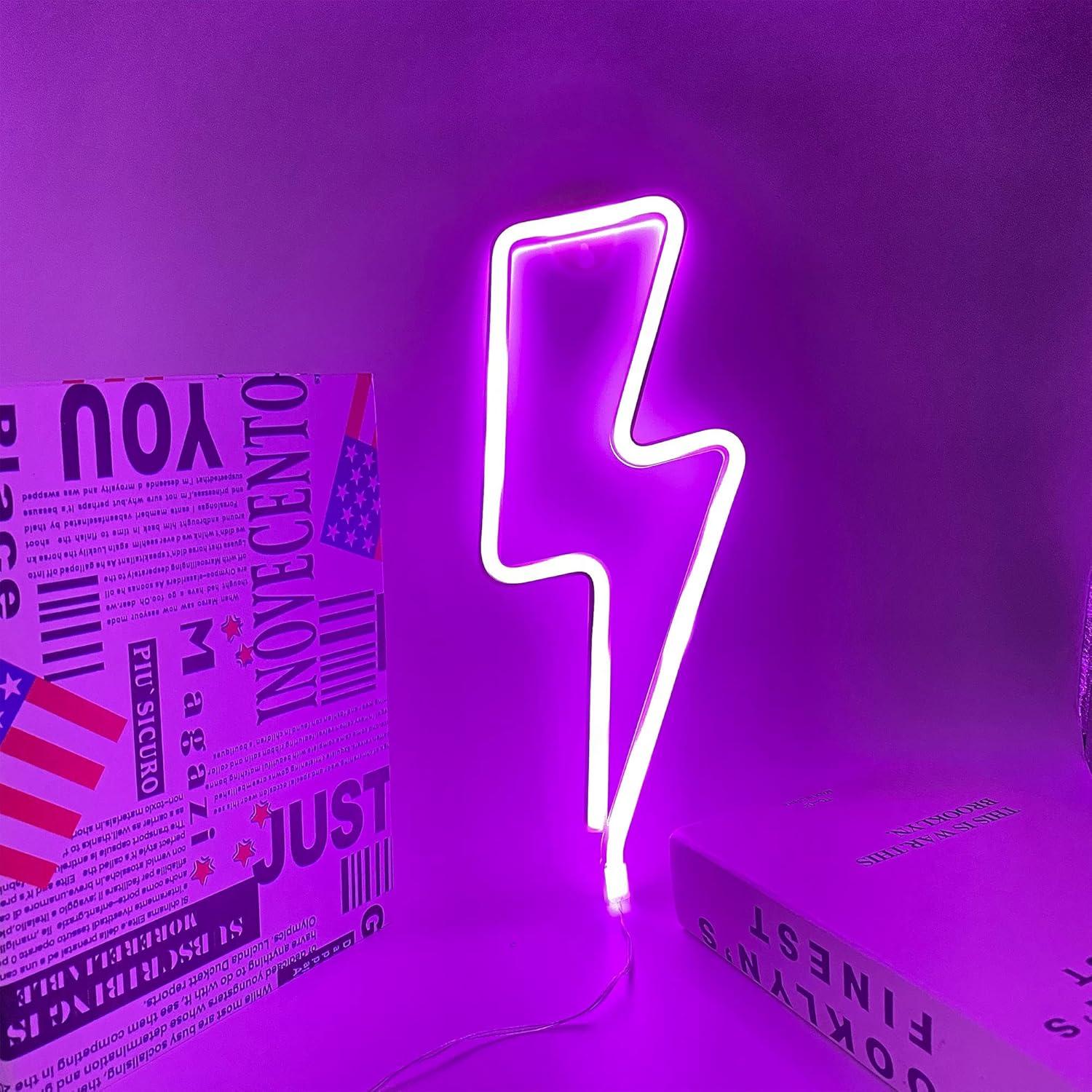 Luz de neón rayo Attivolife LED 27.9x14cm decoración hogar