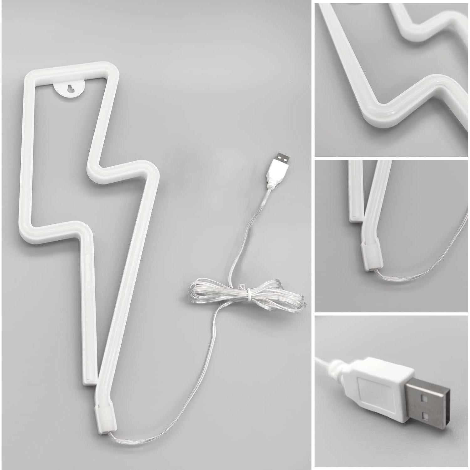 Luz de neón rayo Attivolife LED 27.9x14cm decoración hogar