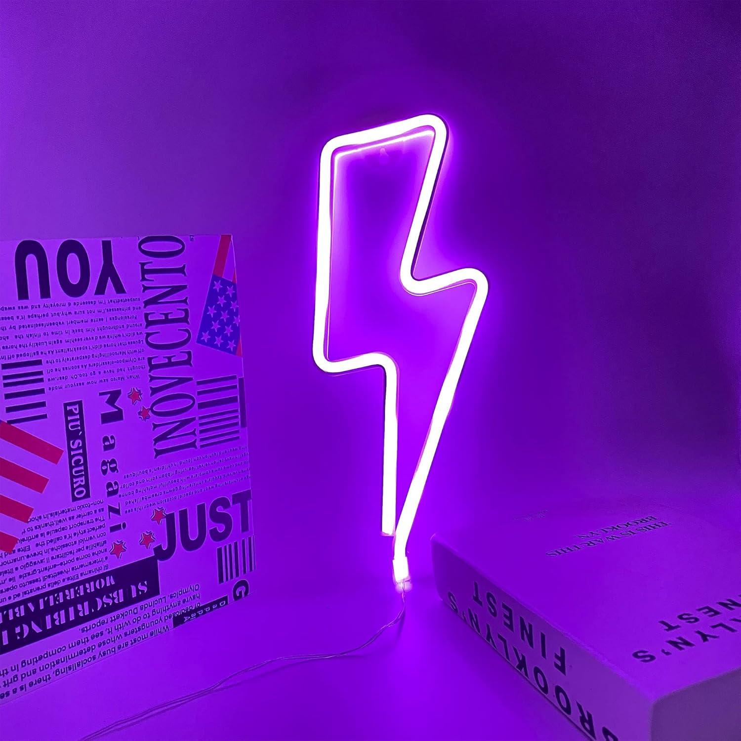 Luz de neón rayo Attivolife LED 27.9x14cm decoración hogar