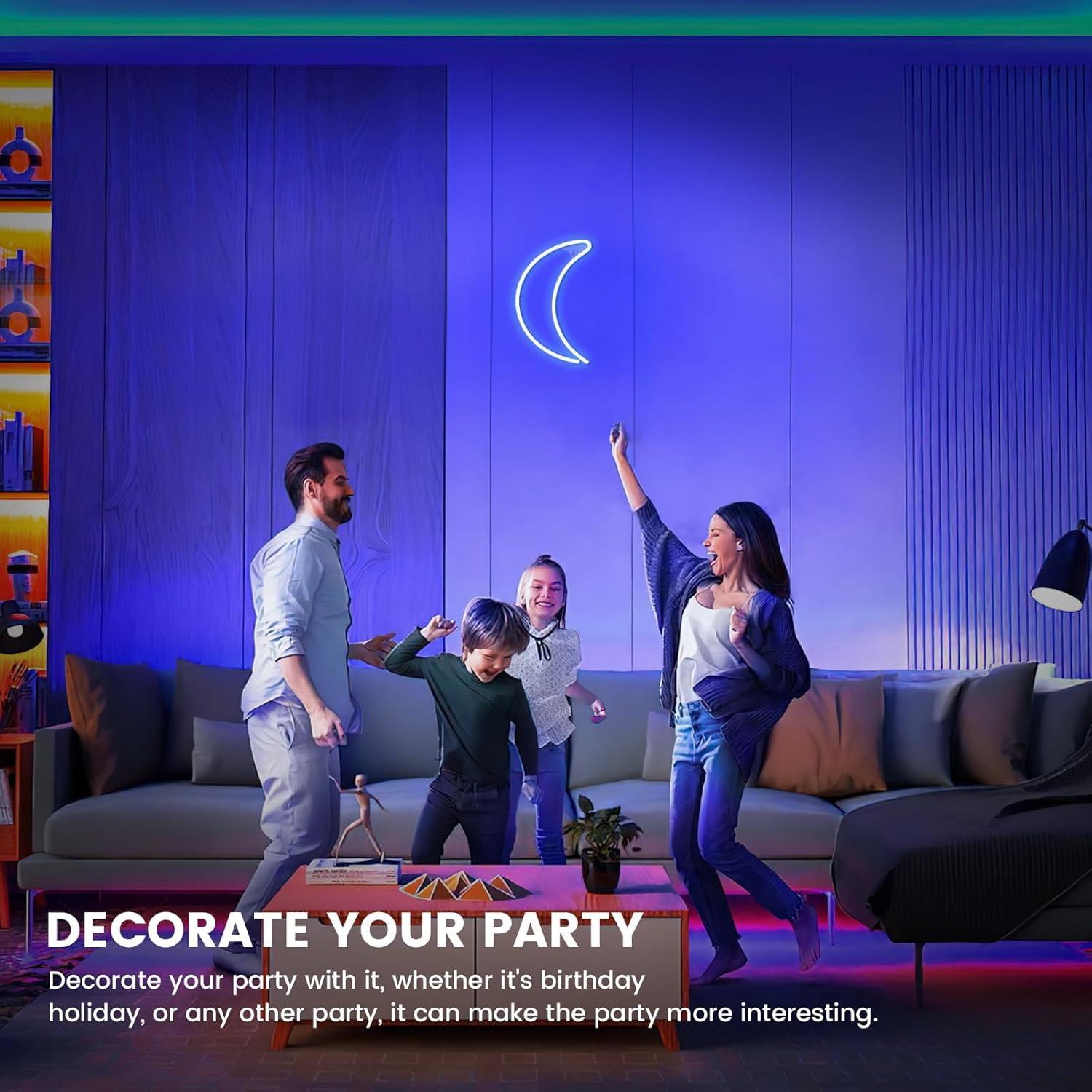 Campana de Navidad Neón Amarilla Ganrami - Decoración USB/Batería