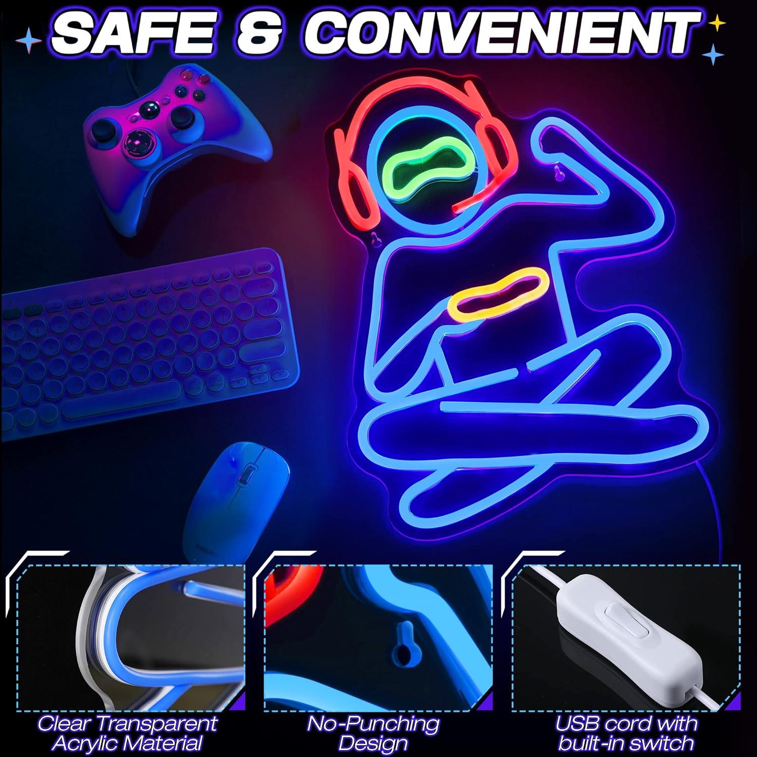 Luz de Neón Gamer LED Enhon 40x32 cm Regulable USB