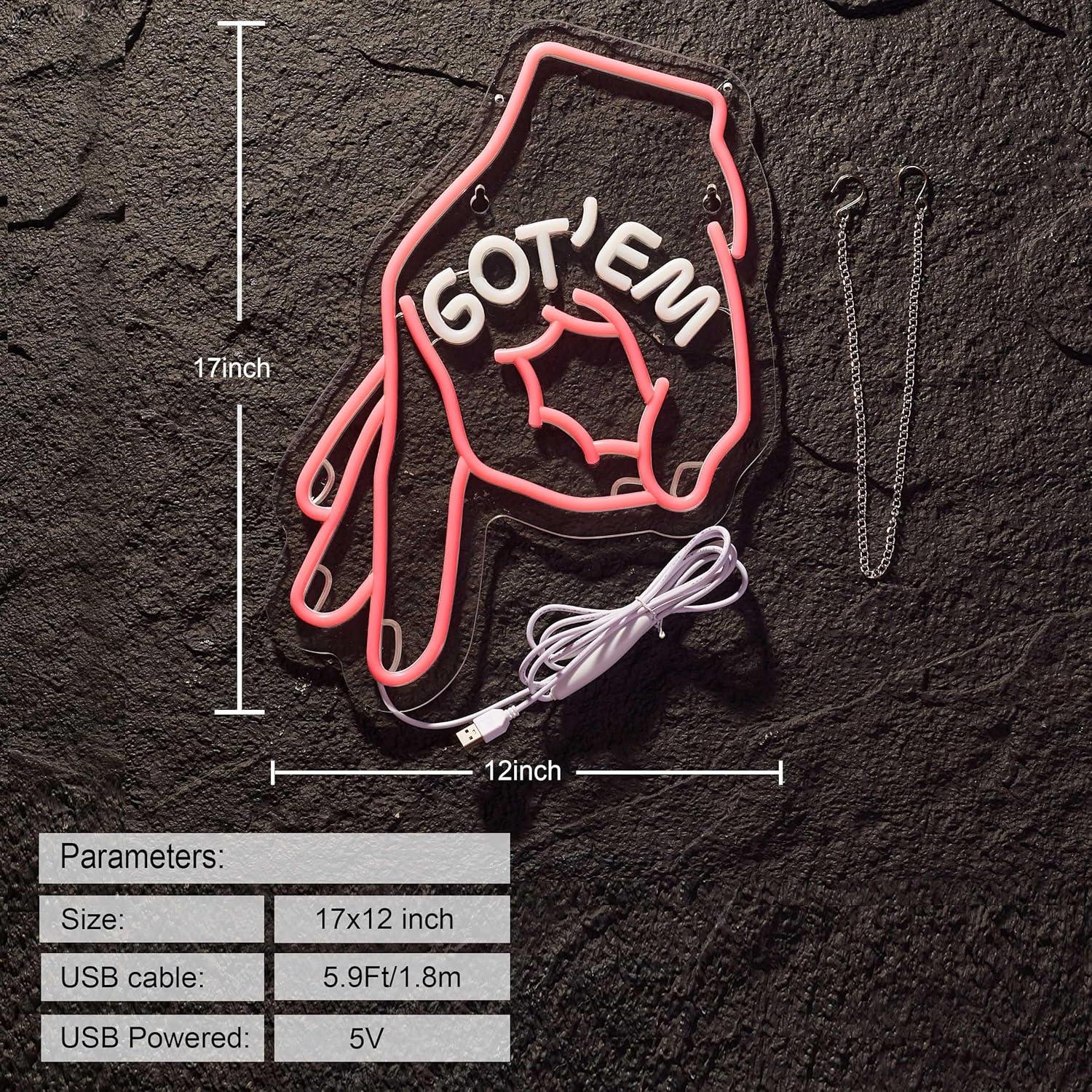 Letrero Neón GOT EM ZODZ 42x32 cm Luz LED Regulable