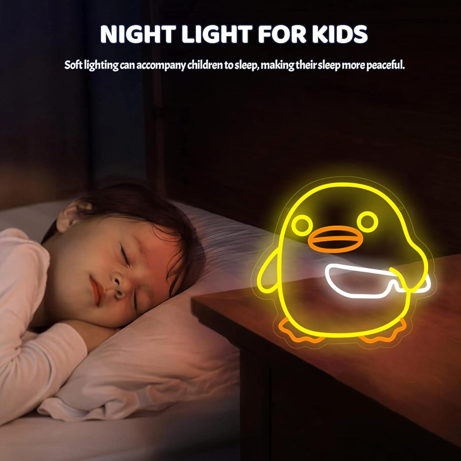 Luz de Neón LED Pato Shecina 34x31.6 cm Decoración