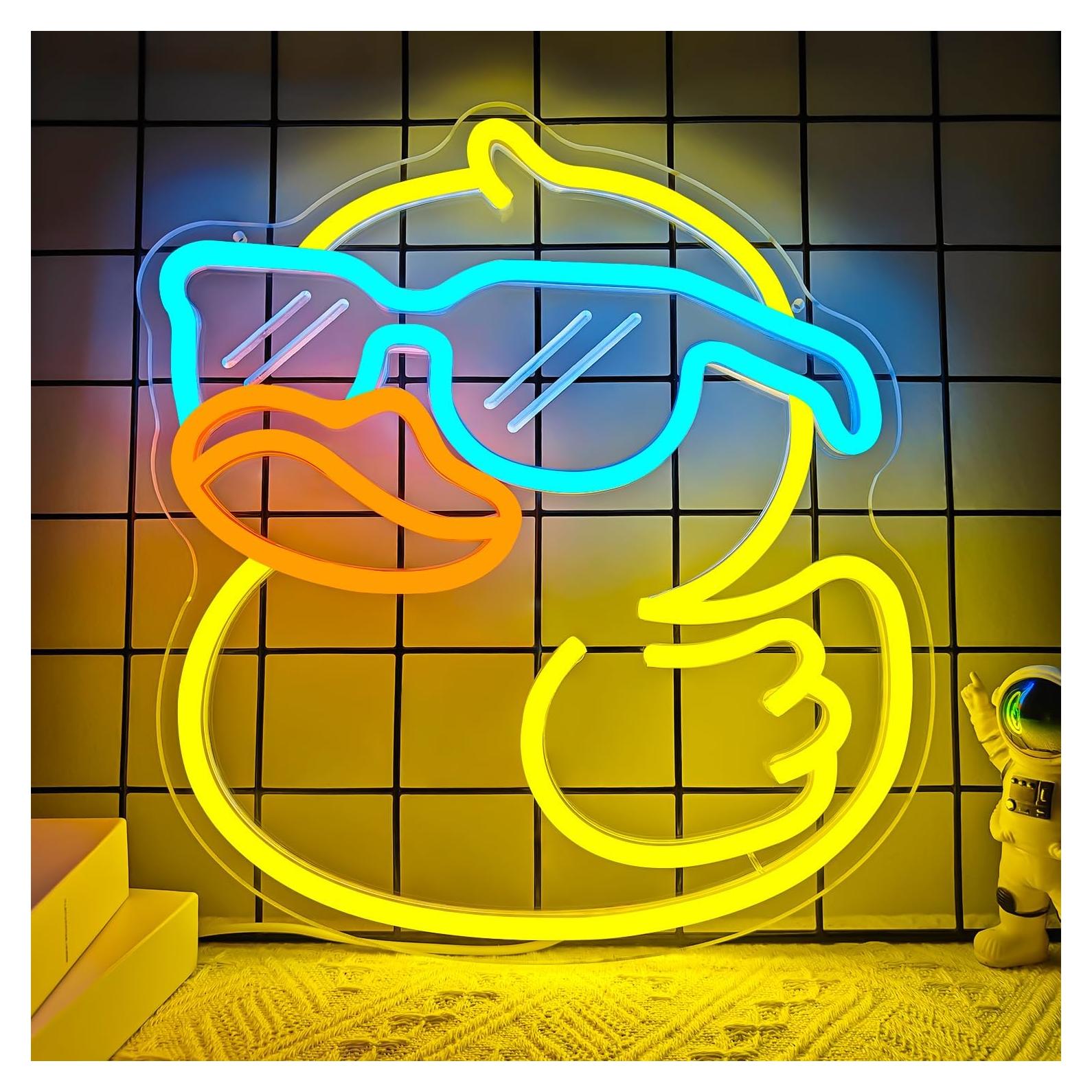 Luz de Neón Pato Ajoyferris LED Regulable para Dormitorio