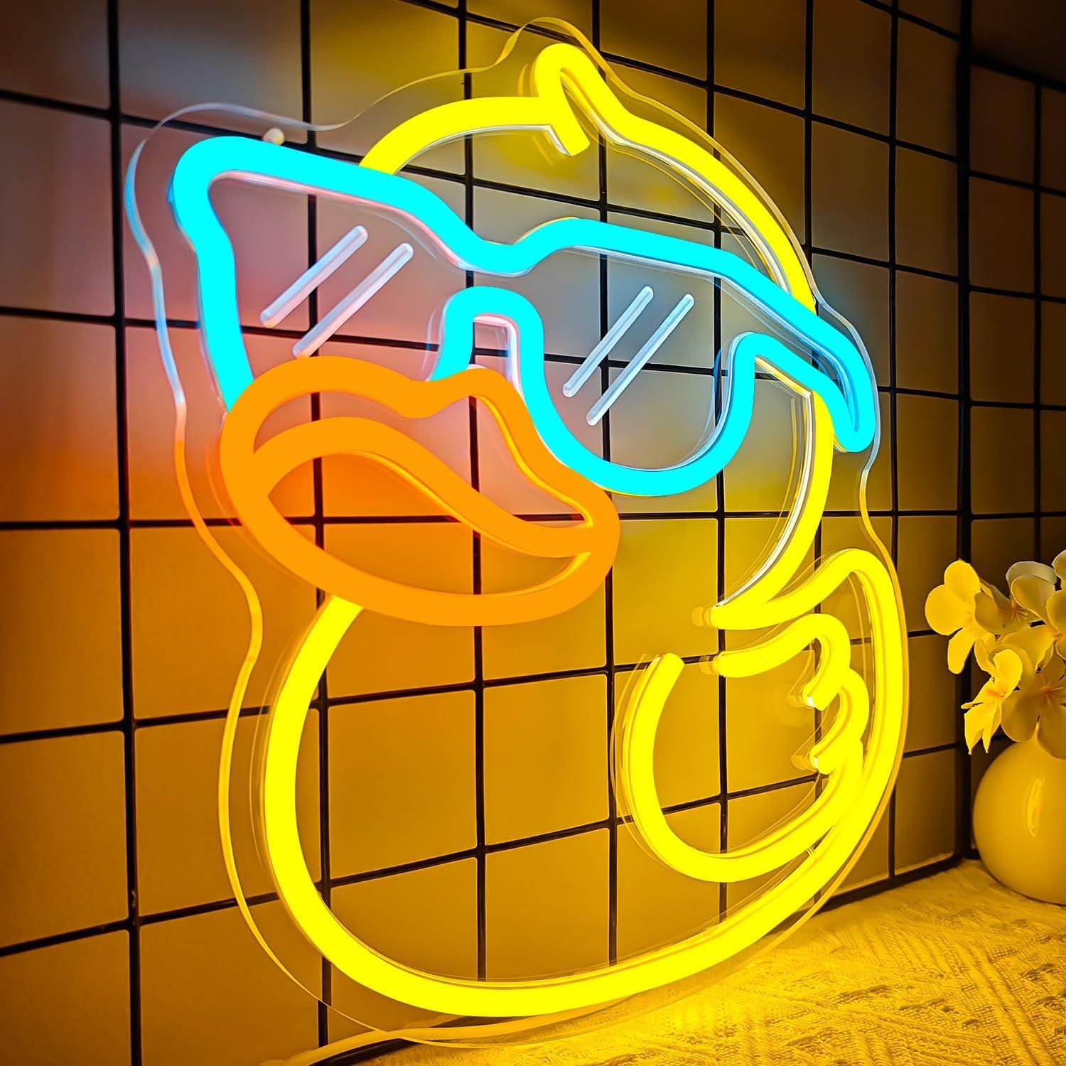 Luz de Neón Pato Ajoyferris LED Regulable para Dormitorio