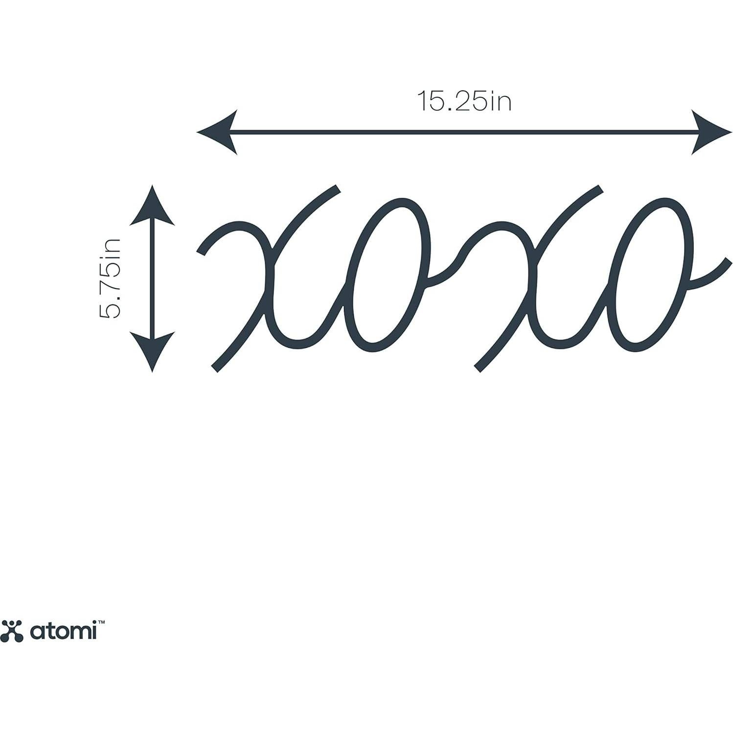 Luz de Neón Atomi XOXO Rosa LED Decorativa 14.6x38.7 cm