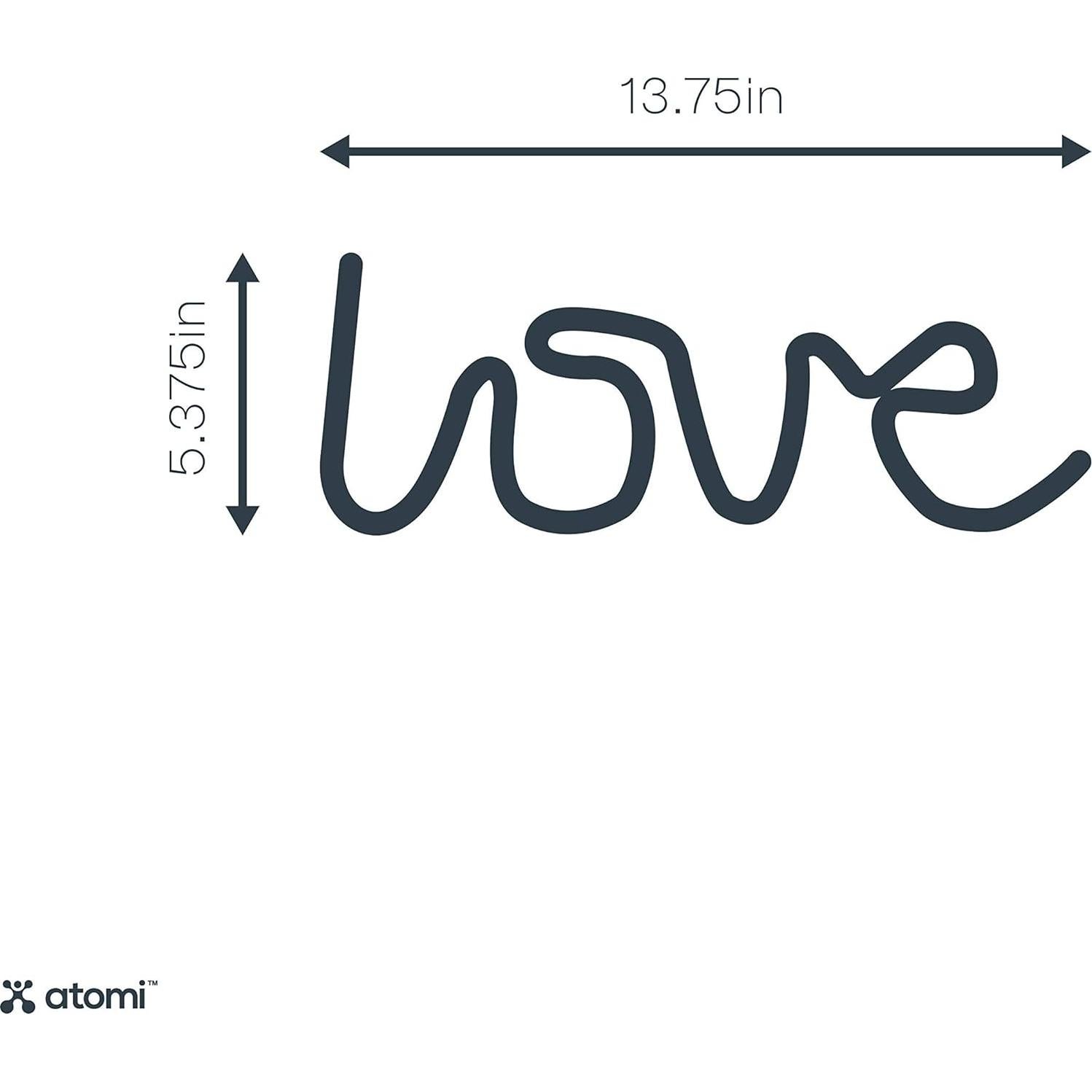 Letrero de Neón LED Atomi Corazón Rosa USB 12V 4W