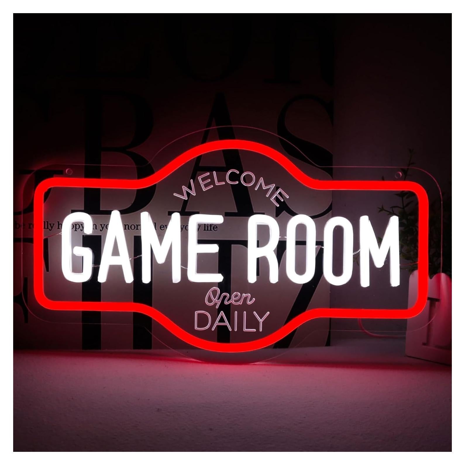 Luz de Neón WittyRhE Sala de Juegos 43x25 cm USB Acrílico