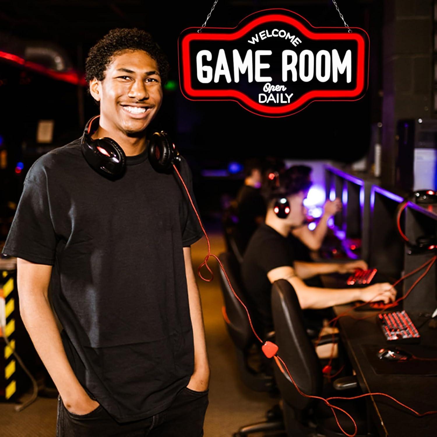 Luz de Neón WittyRhE Sala de Juegos 43x25 cm USB Acrílico