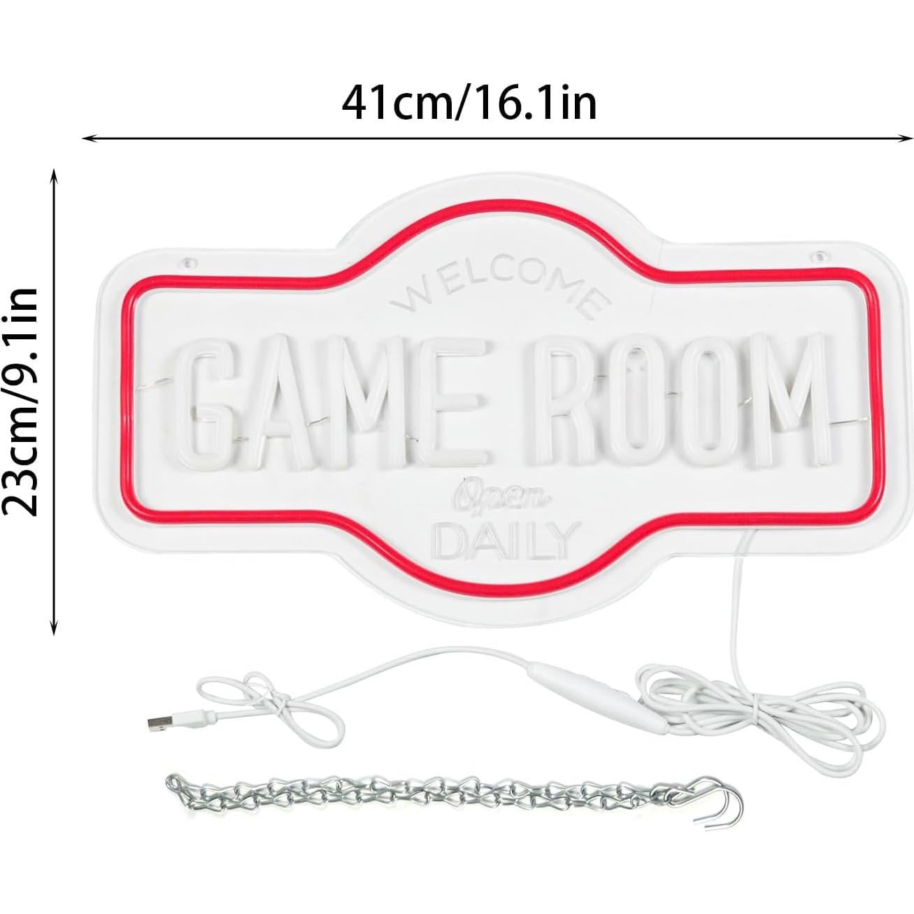 Luz de Neón WittyRhE Sala de Juegos 43x25 cm USB Acrílico