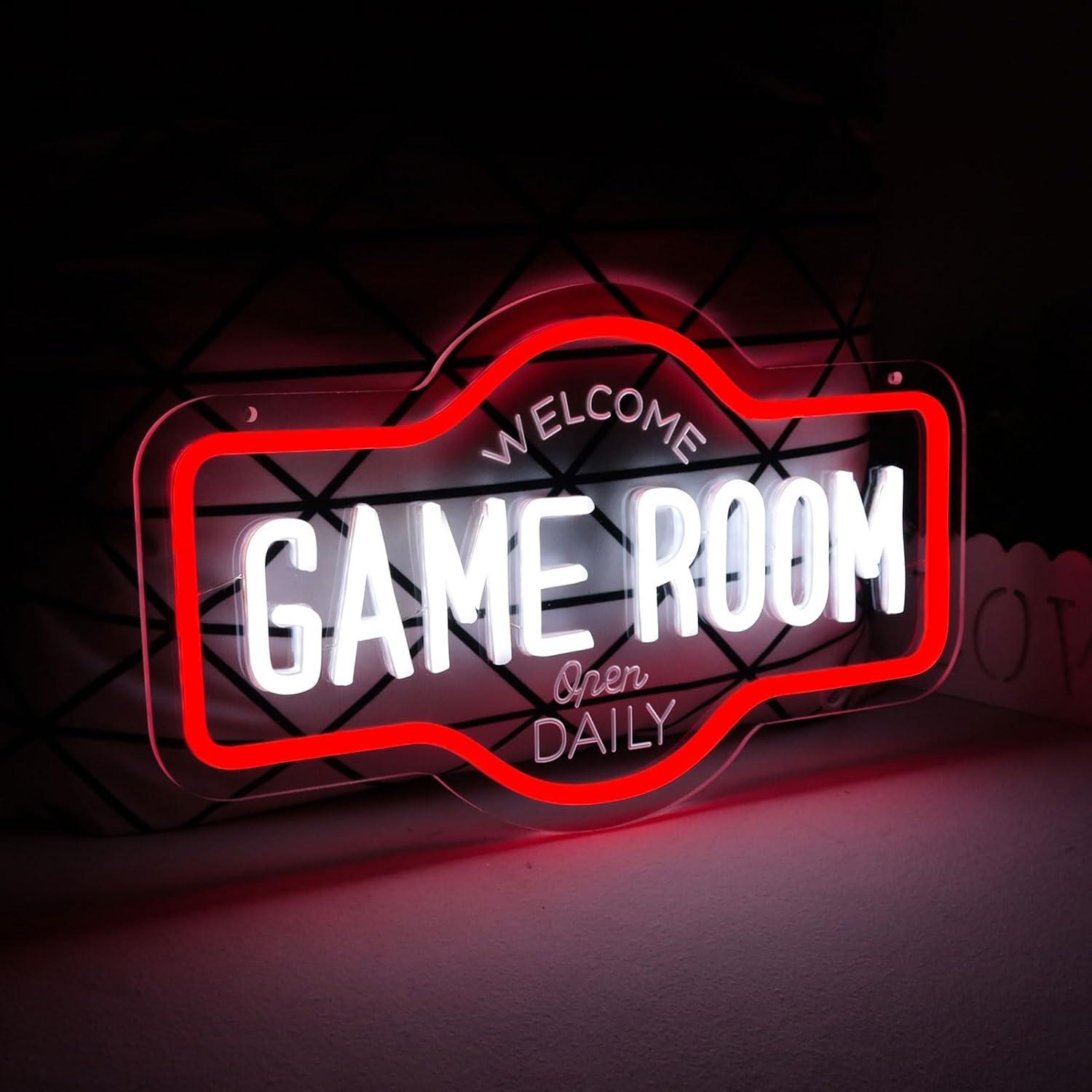 Luz de Neón WittyRhE Sala de Juegos 43x25 cm USB Acrílico