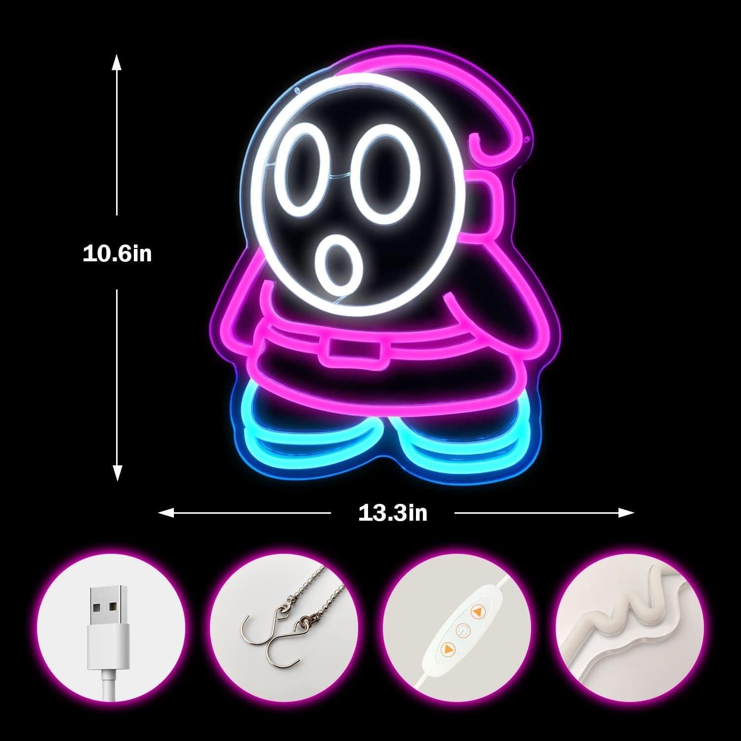 Luz de Neón LED Fantasma Cheunyar 34x27cm Regulable