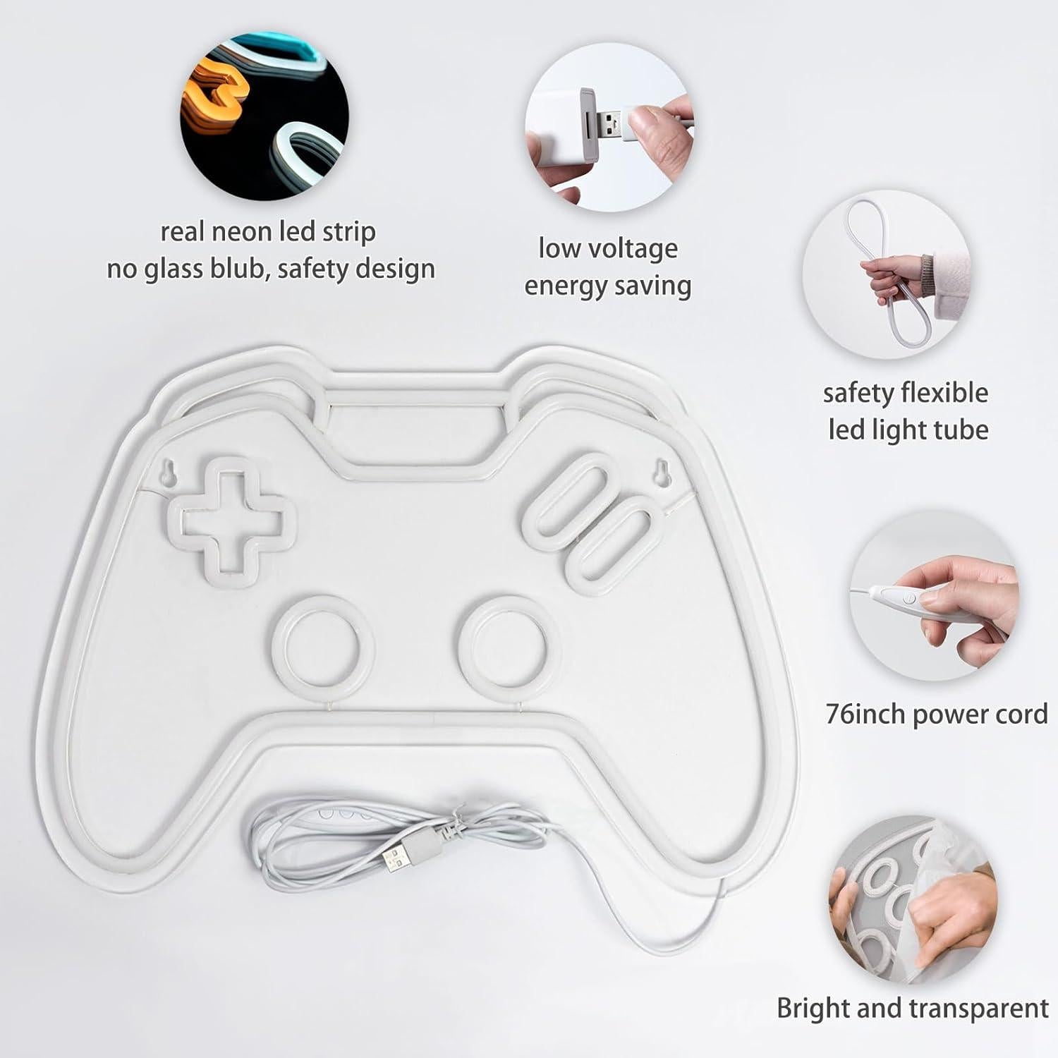 Luz de Neón Regulable Gevbay Gamepad 42.9x27 cm USB