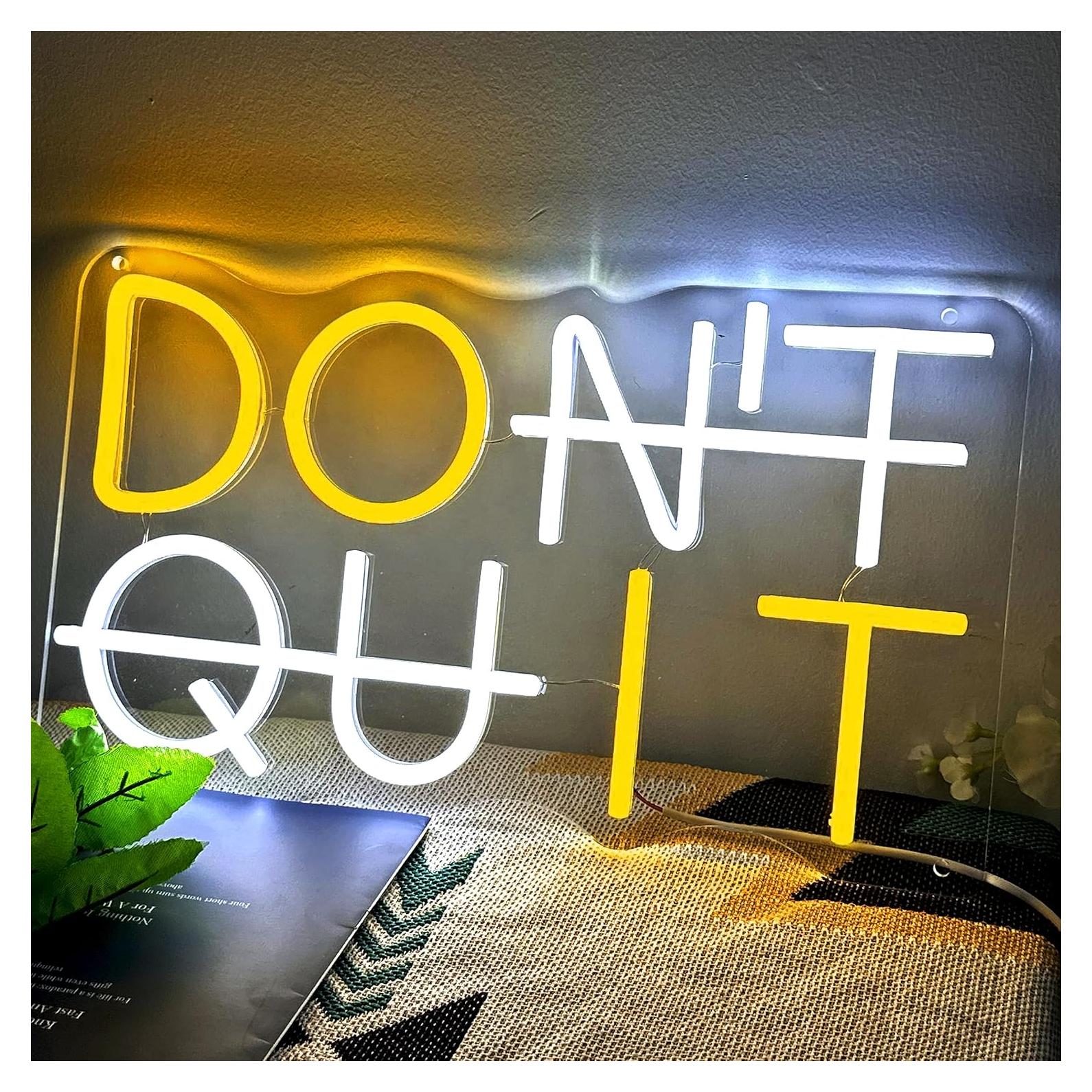 Letrero Neón LED No Te Rindas YLSZZO 39.88x22.86cm USB