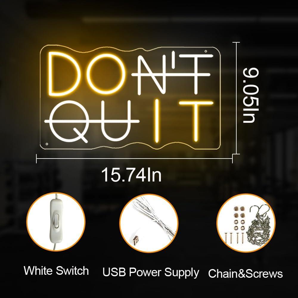 Letrero Neón LED No Te Rindas YLSZZO 39.88x22.86cm USB