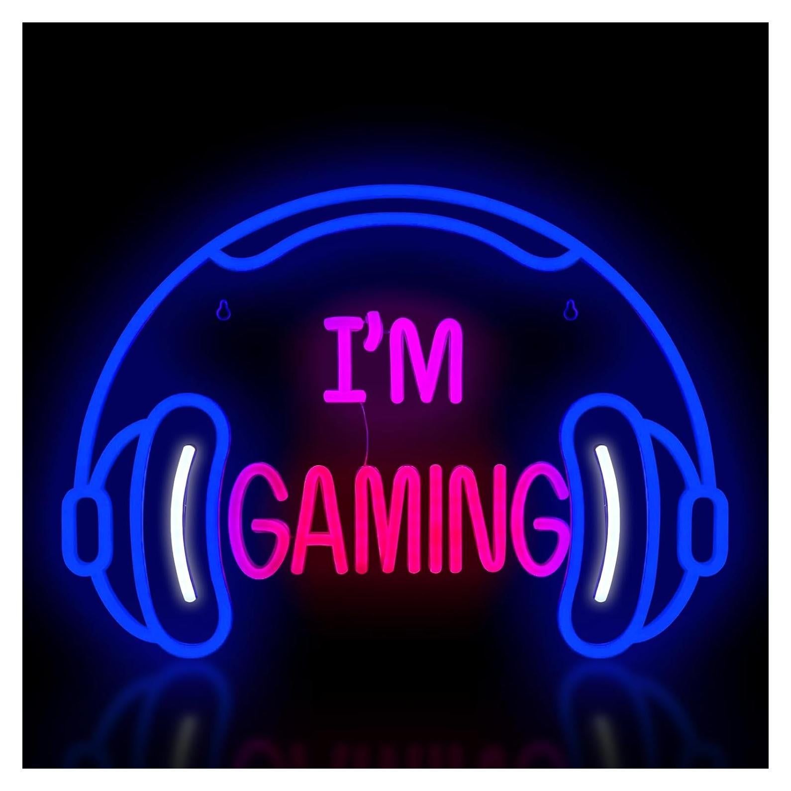 Cartel de Neón LED para Auriculares de Juego - Decoración USB