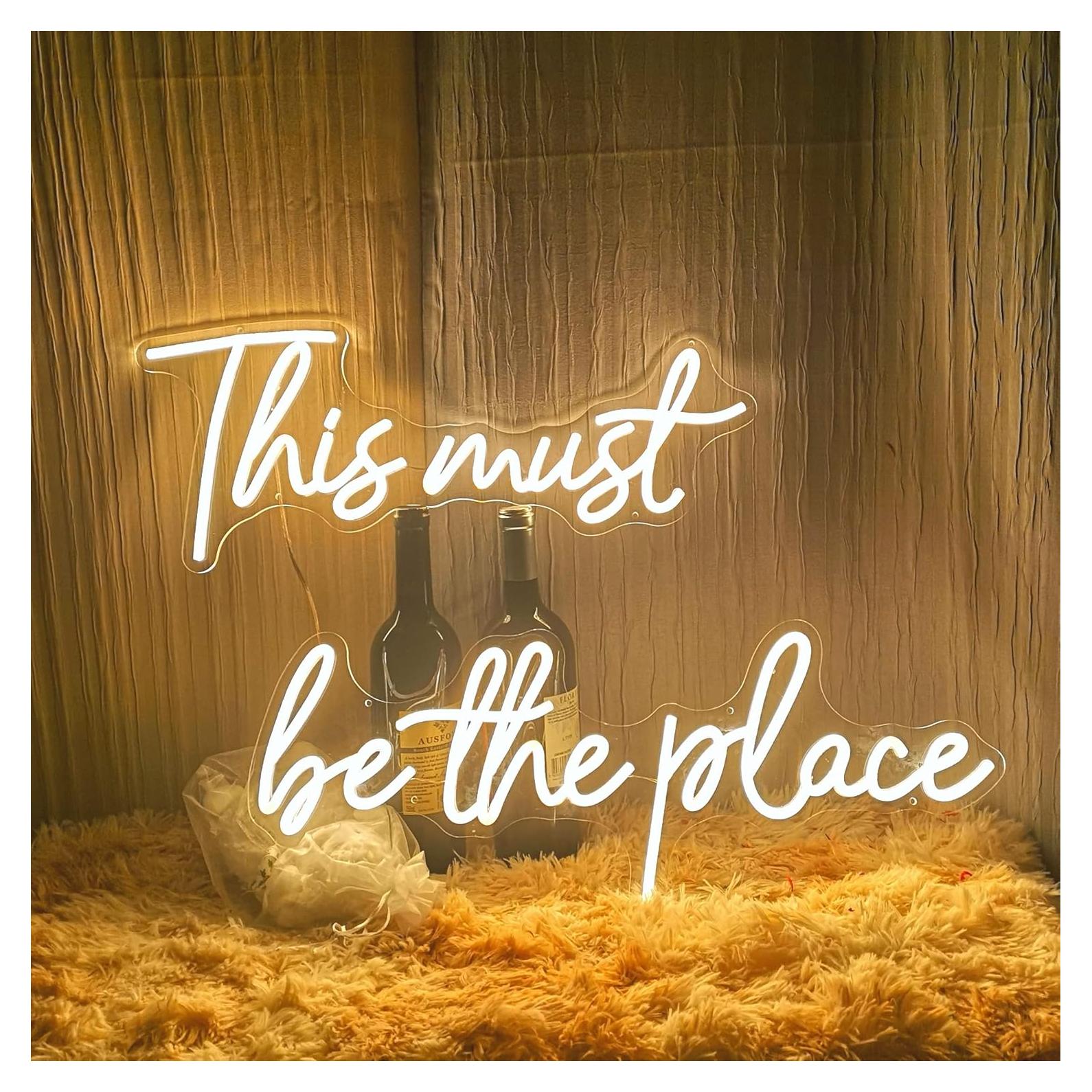 Letrero Neón Decorativo Goolsee 111x20 cm Blanco Cálido