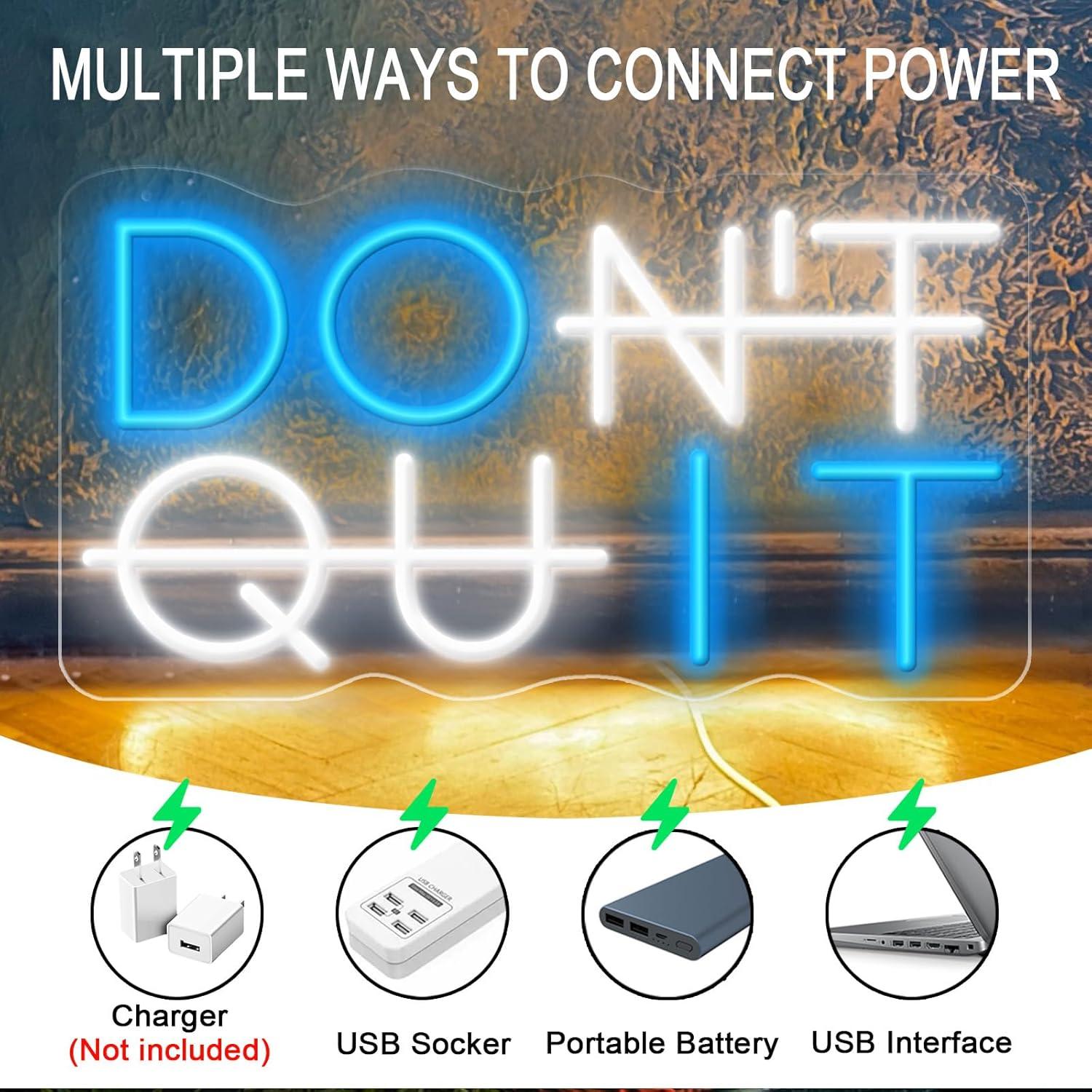 Cartel de Neón KENFARI No Te Rindas 42x23cm USB Ajustable