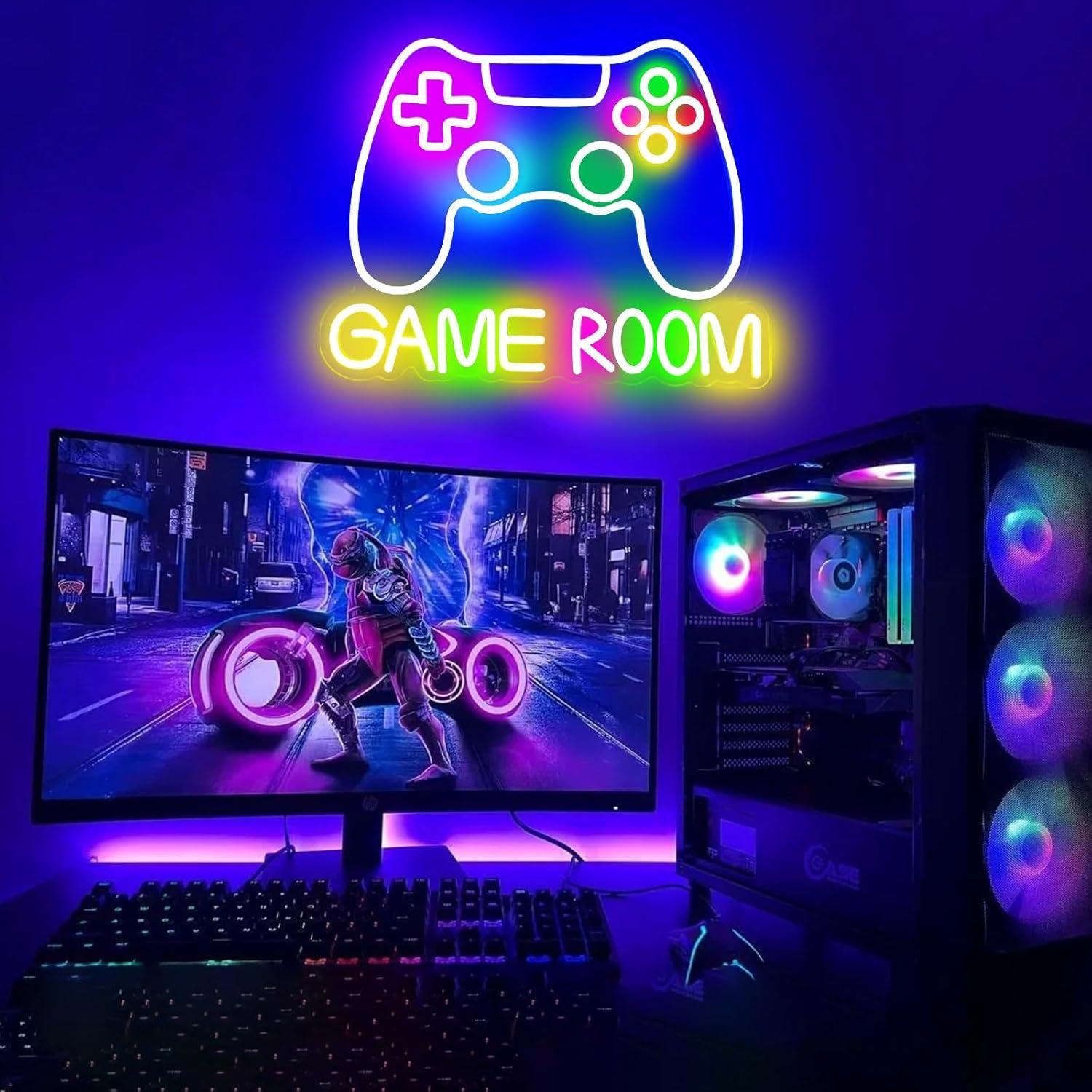 Luz de Neón Gamer LED Regulable 43x33 cm USB XMFRNIDV