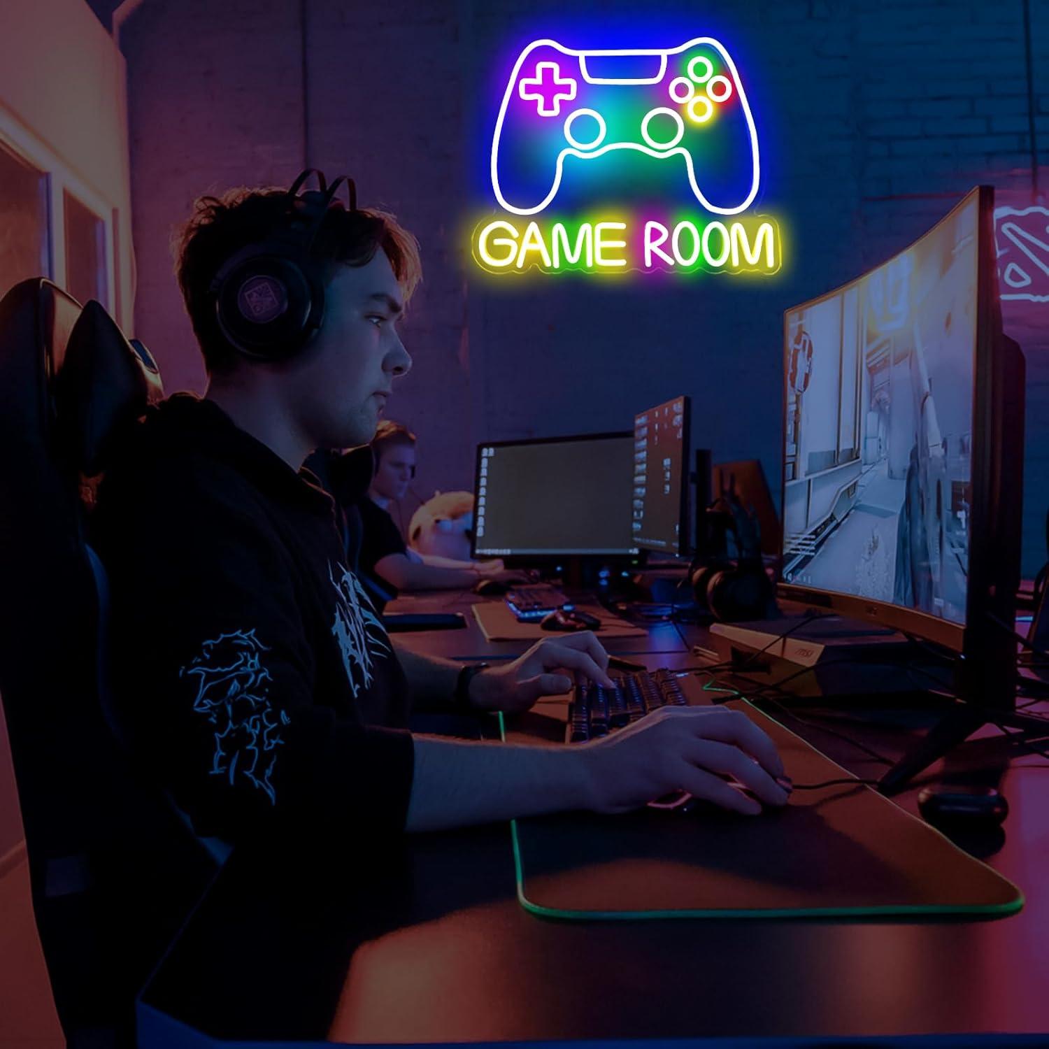 Luz de Neón Gamer LED Regulable 43x33 cm USB XMFRNIDV