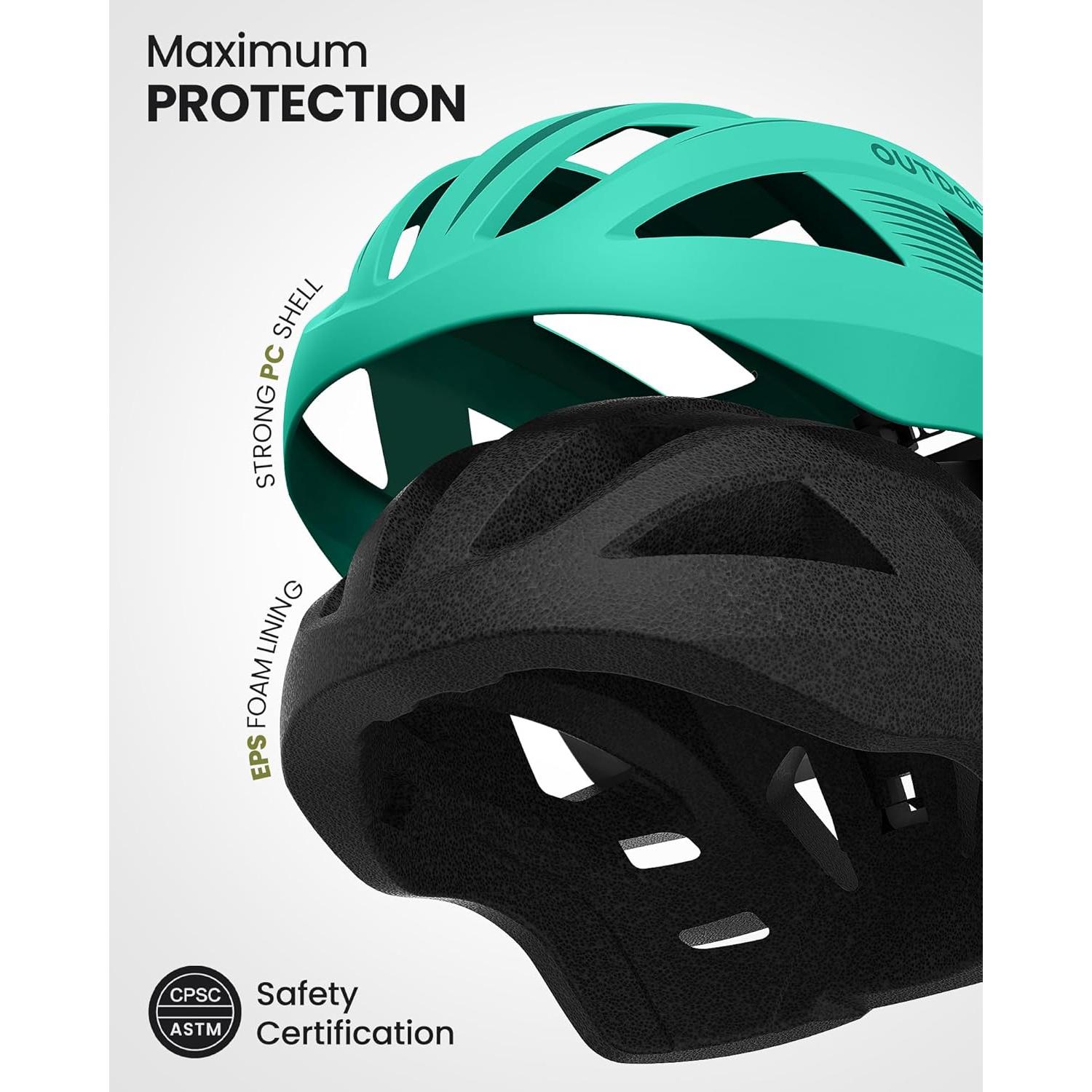 Casco de Bicicleta OutdoorMaster GH35 con Luz LED y Gafas