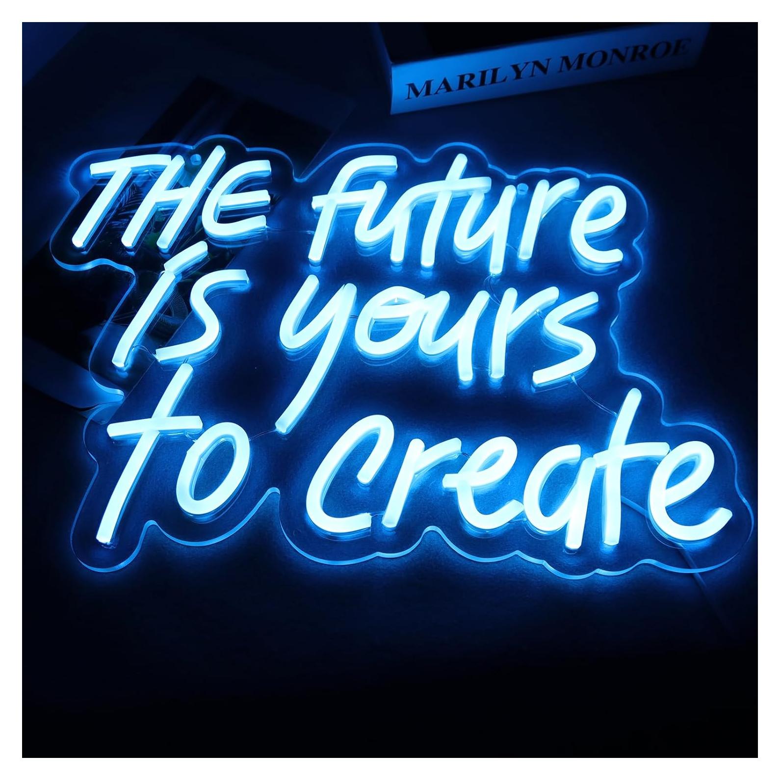 Letrero Neón MaravillosaVida 'El Futuro es Tuyo' 41x30cm