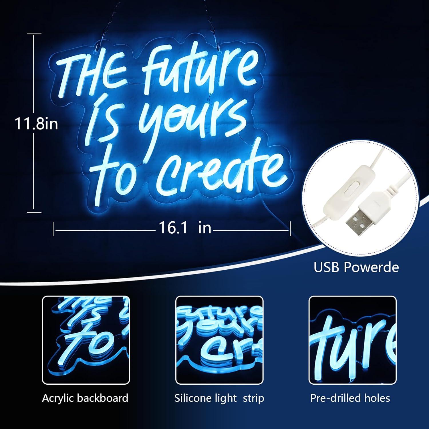 Letrero Neón MaravillosaVida 'El Futuro es Tuyo' 41x30cm