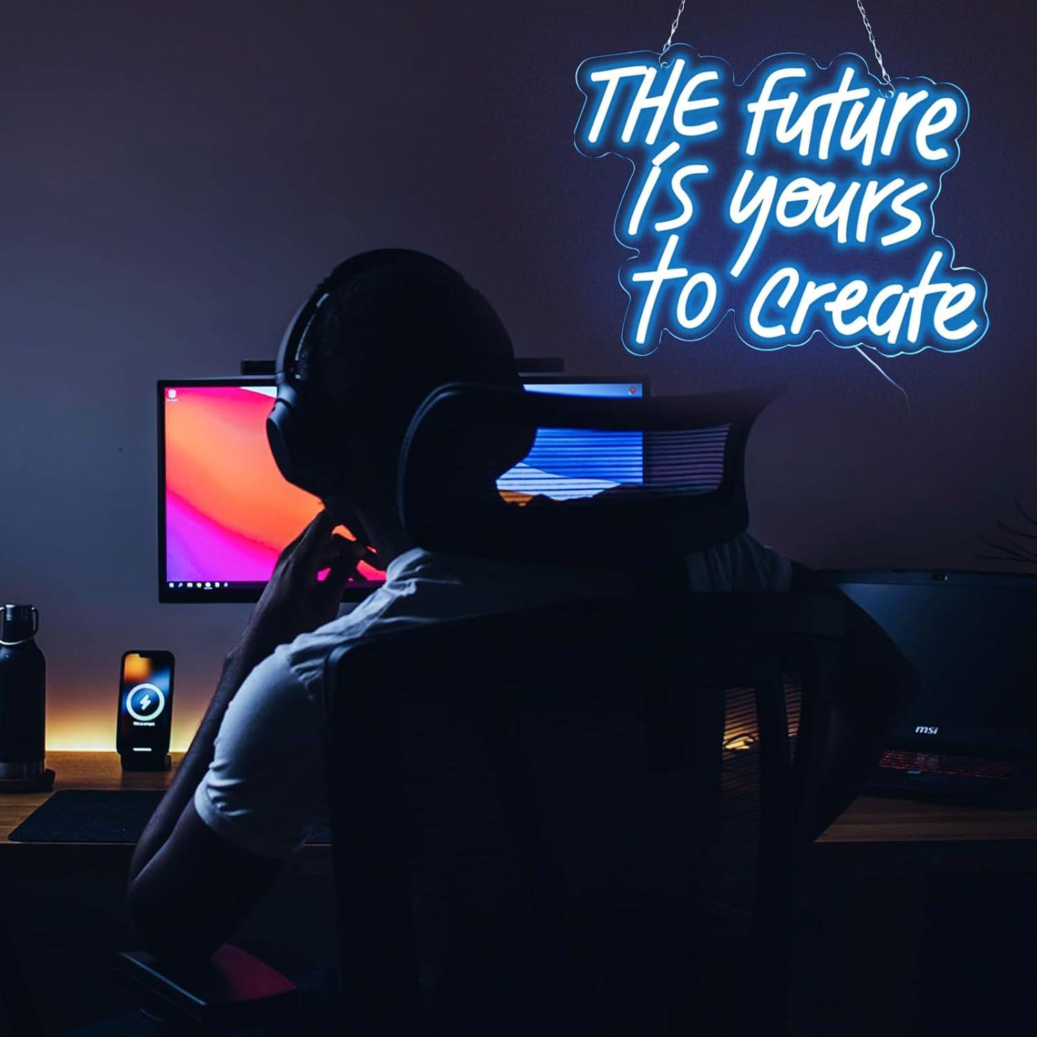 Letrero Neón MaravillosaVida 'El Futuro es Tuyo' 41x30cm