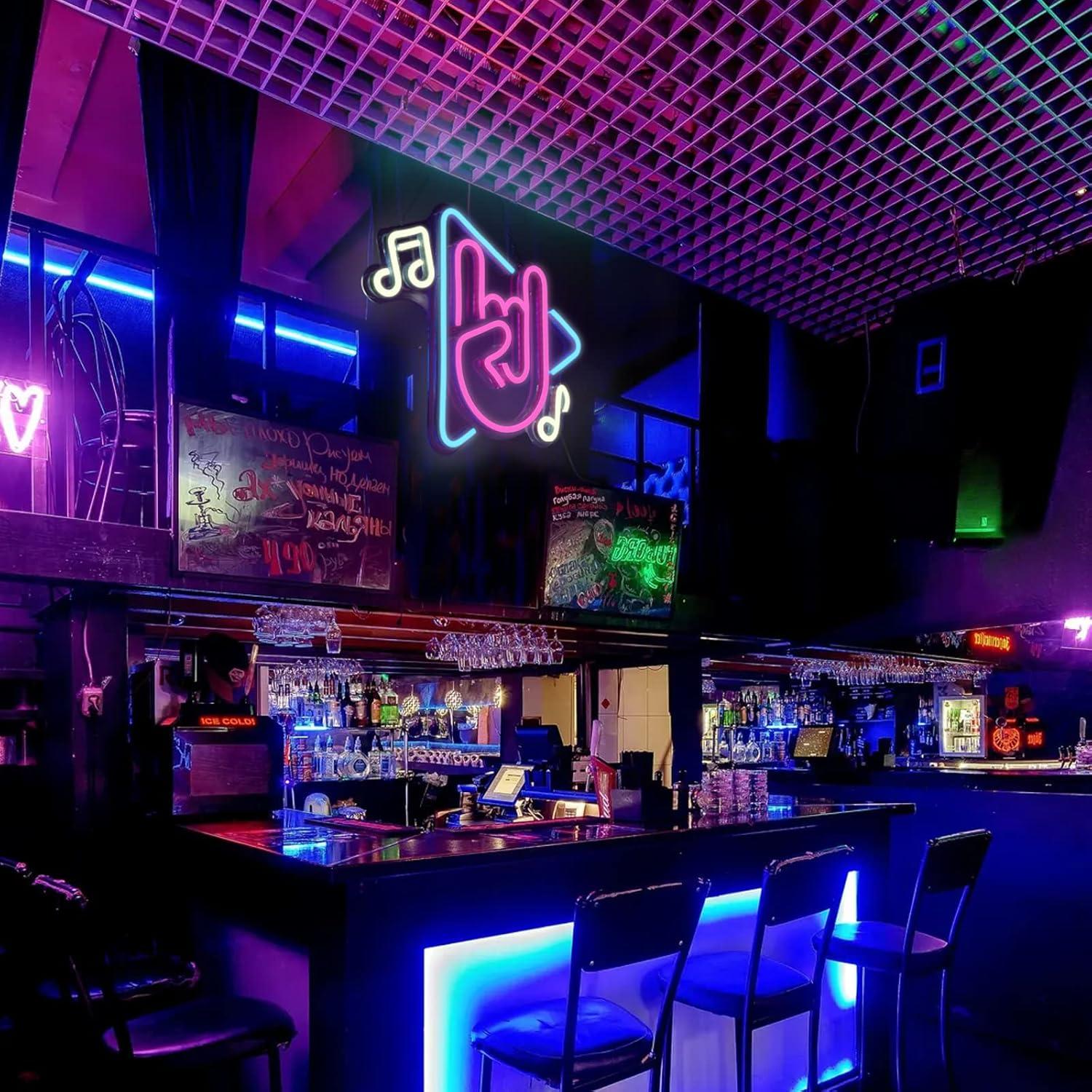 Letrero de Neón Musical FITNATE LED USB Brillo Ajustable