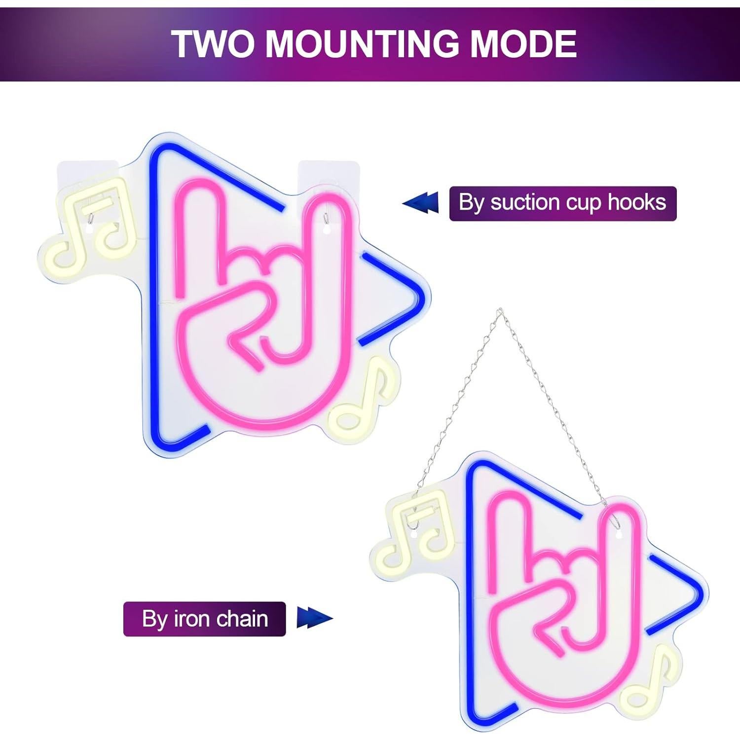 Letrero de Neón Musical FITNATE LED USB Brillo Ajustable