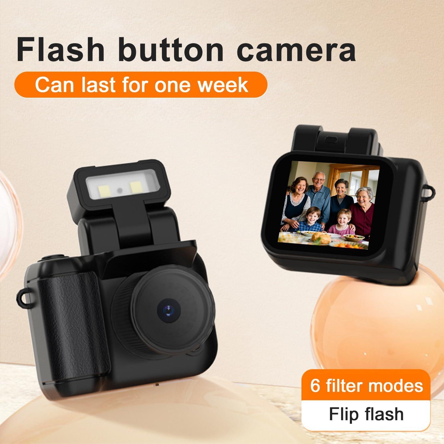 Cámara Retro Snap GSNAGOLE 1080p Mini Llavero 128GB