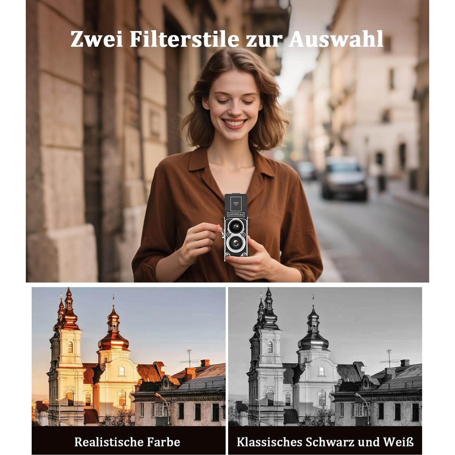 Cámara Digital Retro CHUZHAO 12MP Autofocus 1080P Portátil