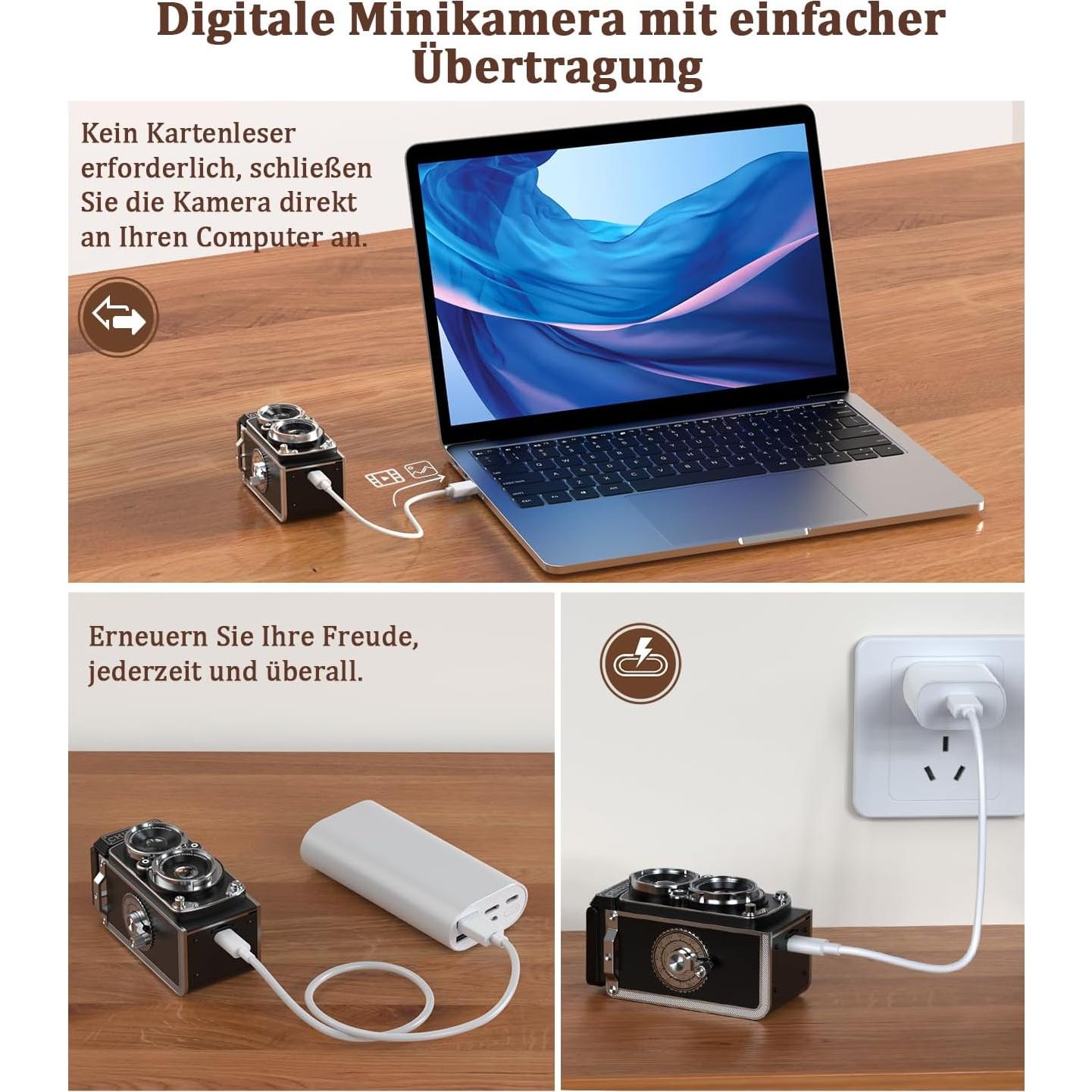 Cámara Digital Retro CHUZHAO 12MP Autofocus 1080P Portátil