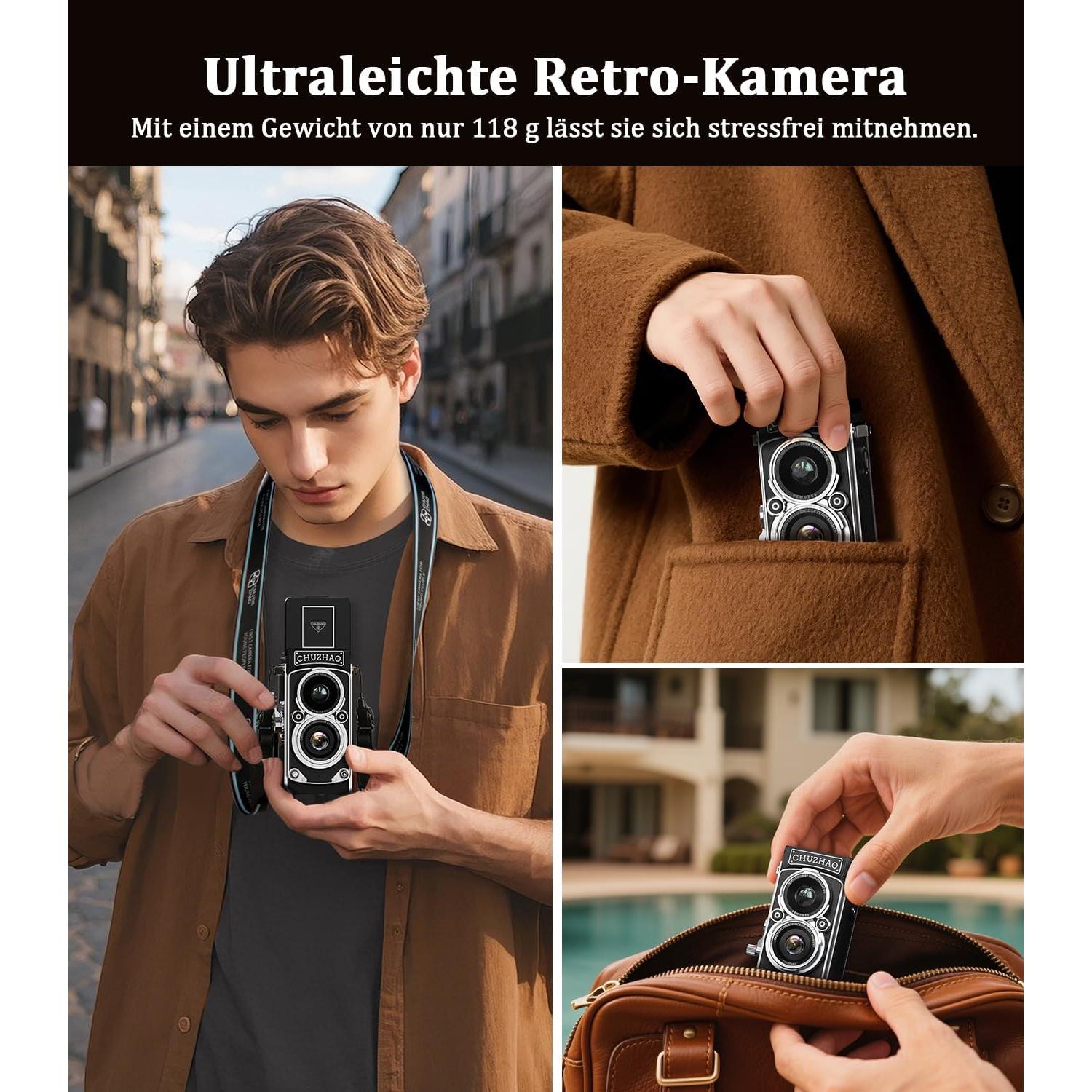 Cámara Digital Retro CHUZHAO 12MP Autofocus 1080P Portátil