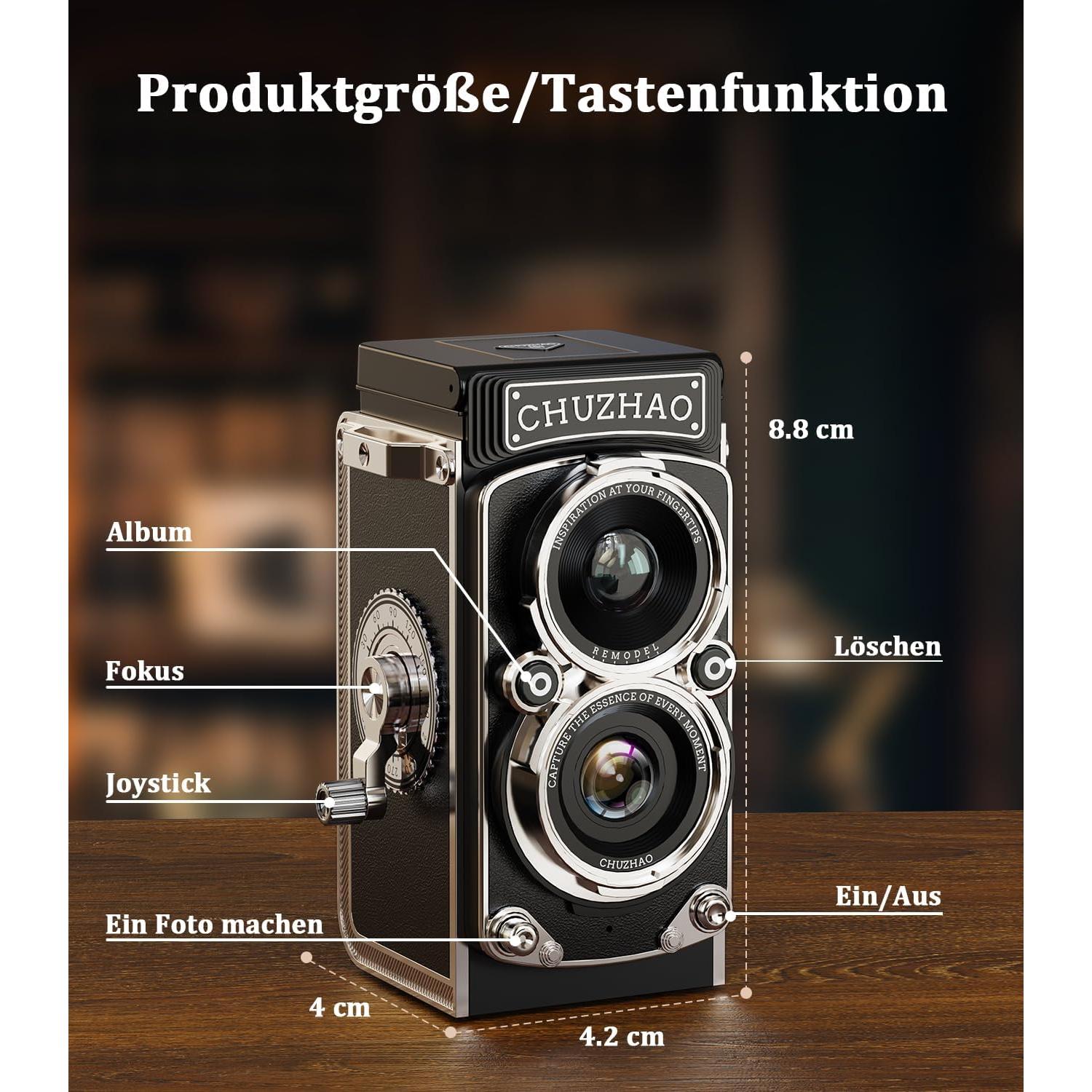 Cámara Digital Retro CHUZHAO 12MP Autofocus 1080P Portátil