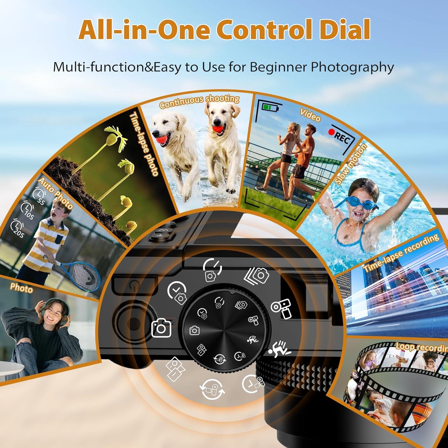 Cámara Digital Maenlans 4K 64MP Compacta con Zoom 18X