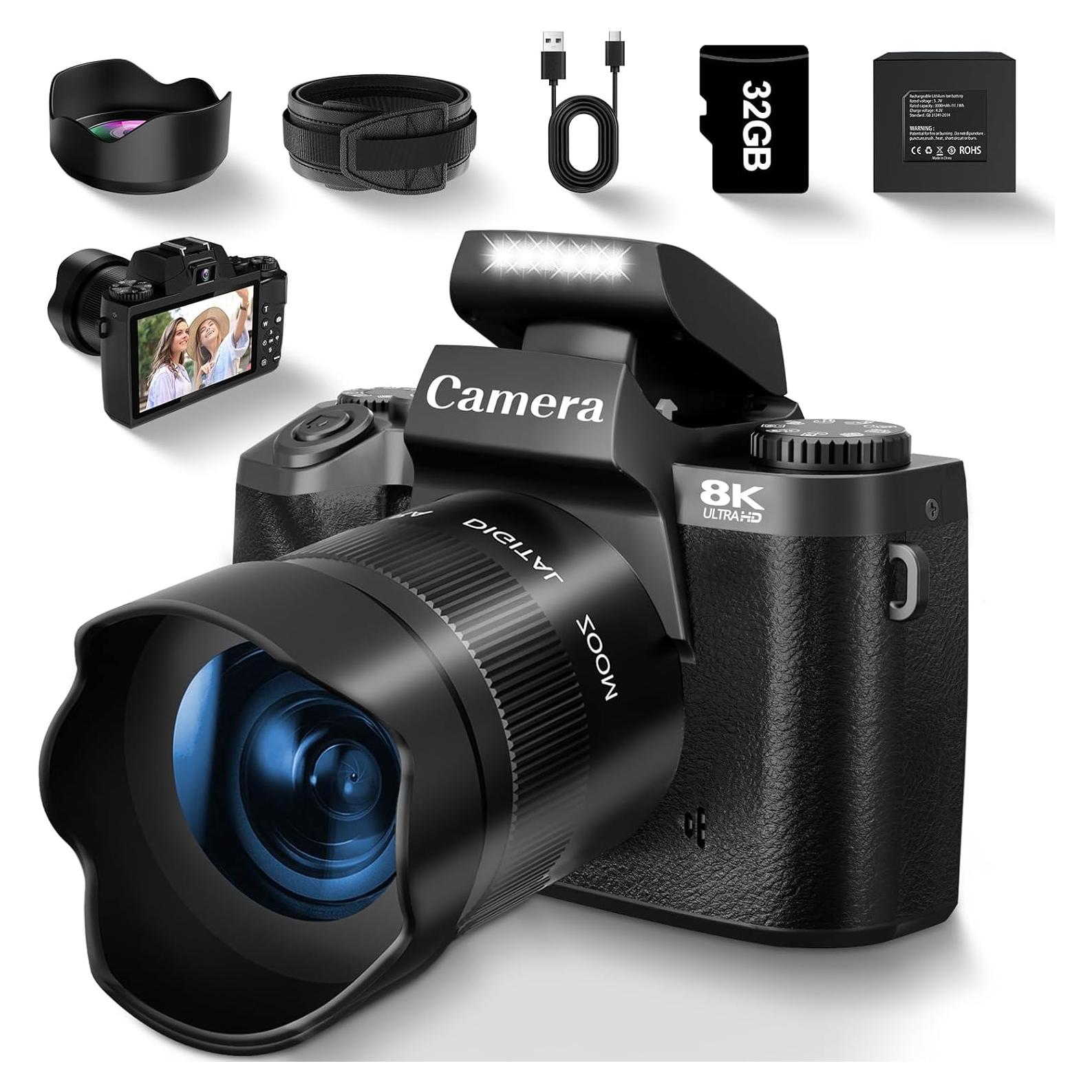 Cámara Digital 8K UIKICON WD05 con Pantalla Táctil 4"