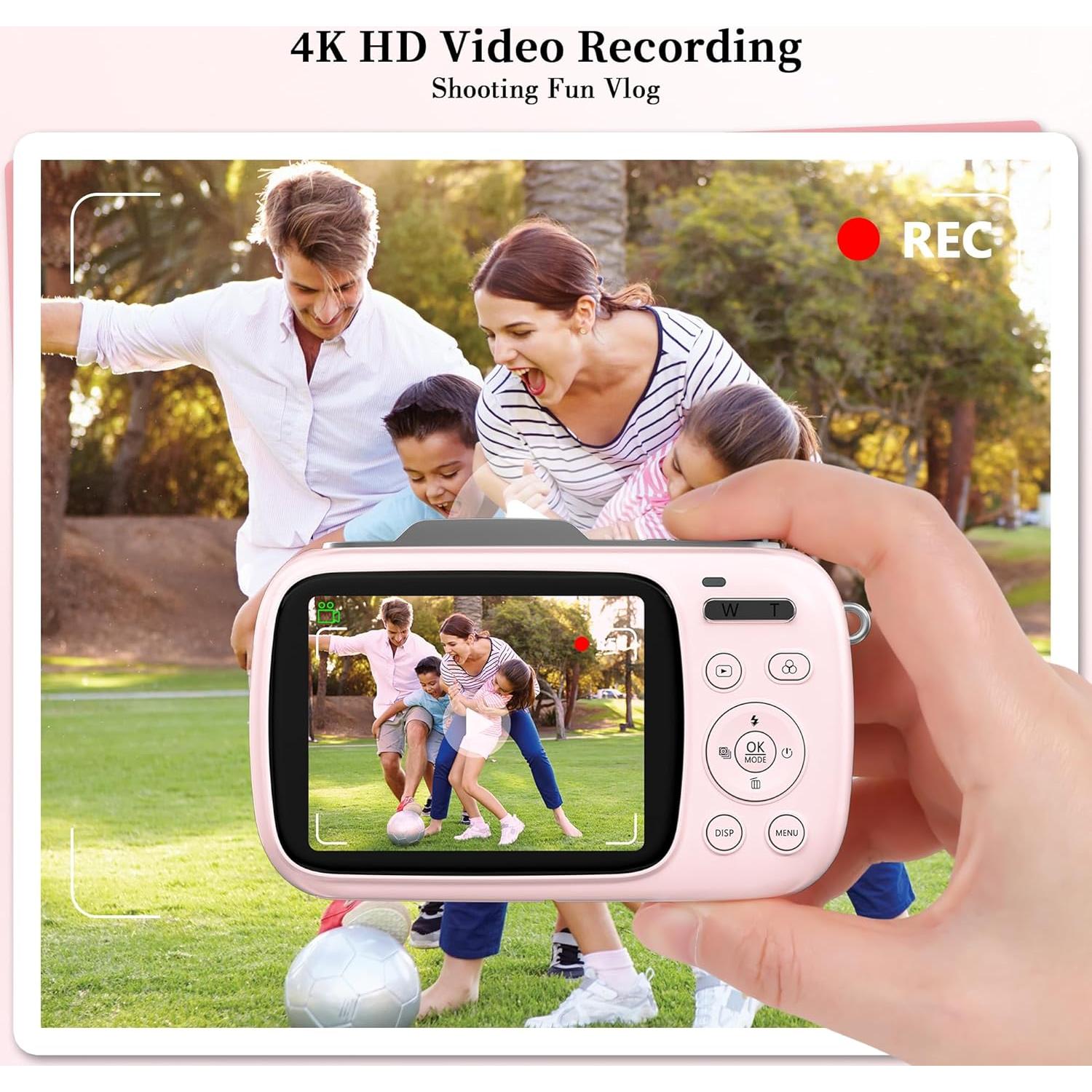 Cámara Digital Compacta 4K GWAEPU G7-A Rosa 64MP 18X Zoom