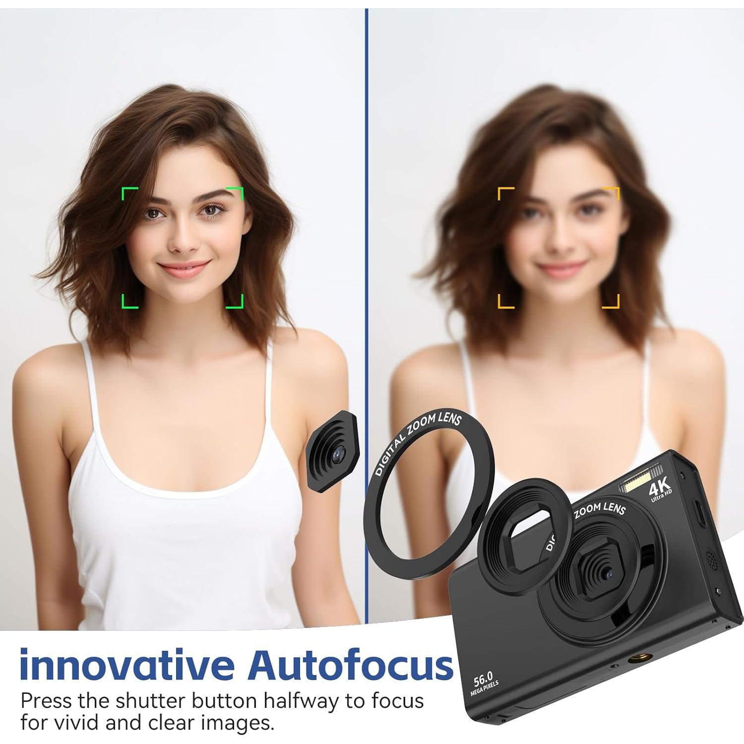 Cámara Digital Compacta Twylyte CDF9P 56MP FHD 1080P Zoom 16X