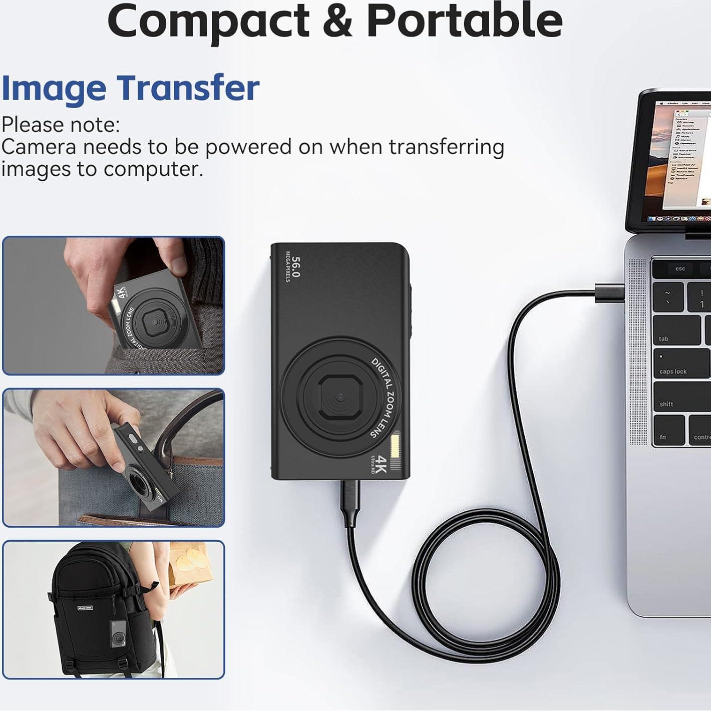 Cámara Digital Compacta Twylyte CDF9P 56MP FHD 1080P Zoom 16X