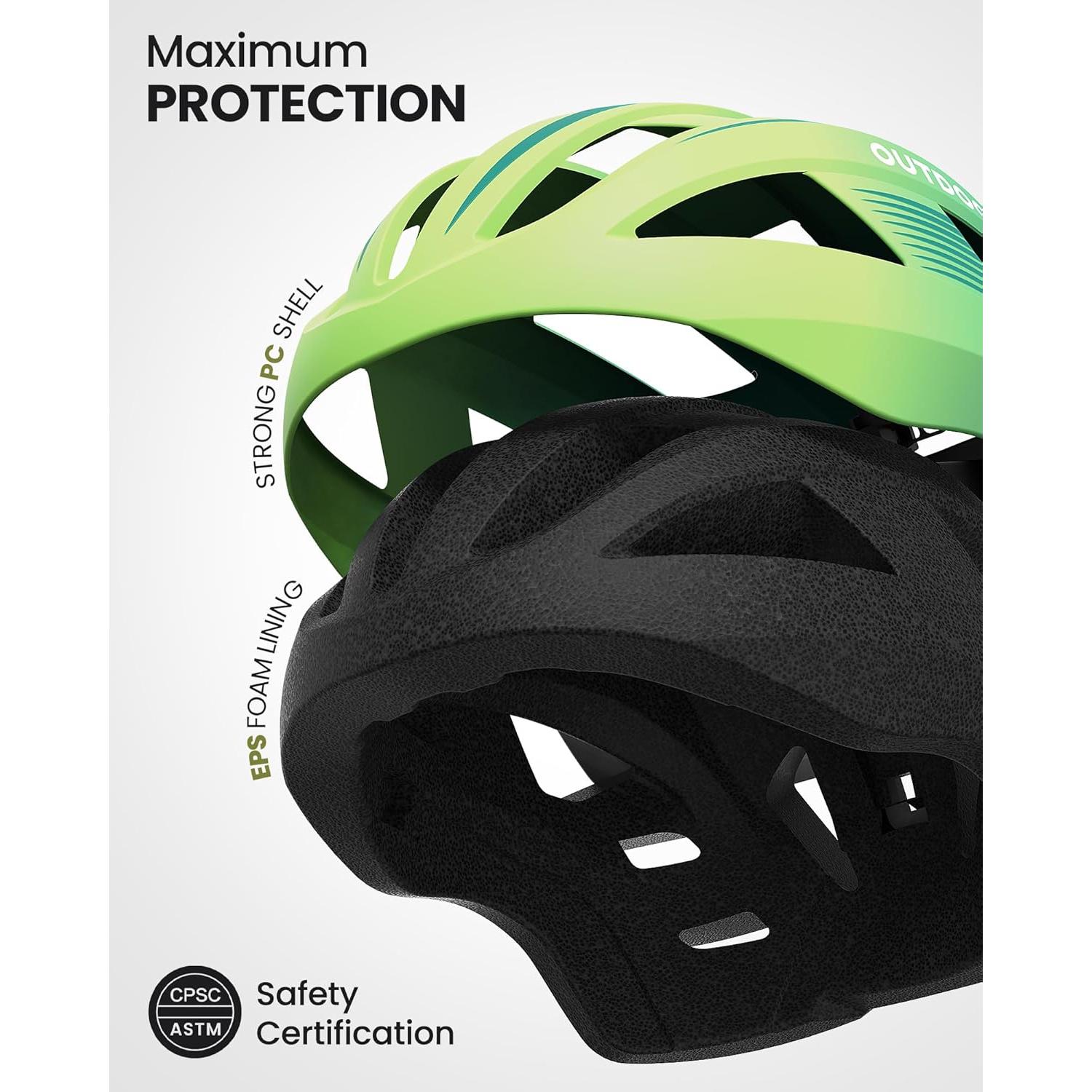 Casco de Bicicleta OutdoorMaster GH35 con Luz LED y Gafas