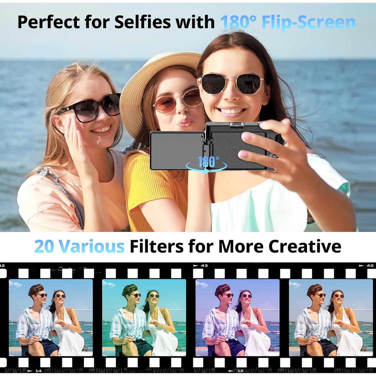 Cámara Digital 4K Oiadek DC101AF-4K 48MP Autofocus 16x Zoom