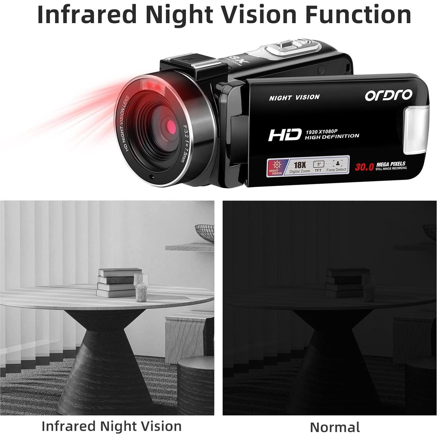 Cámara de Video ORDRO LM-ORDRO B320 1080P 30FPS Zoom 18X