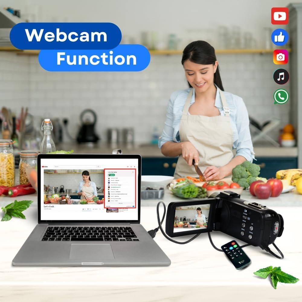 Cámara de Video Ultimaxx 4K 42MP con Pantalla LCD 7.62cm