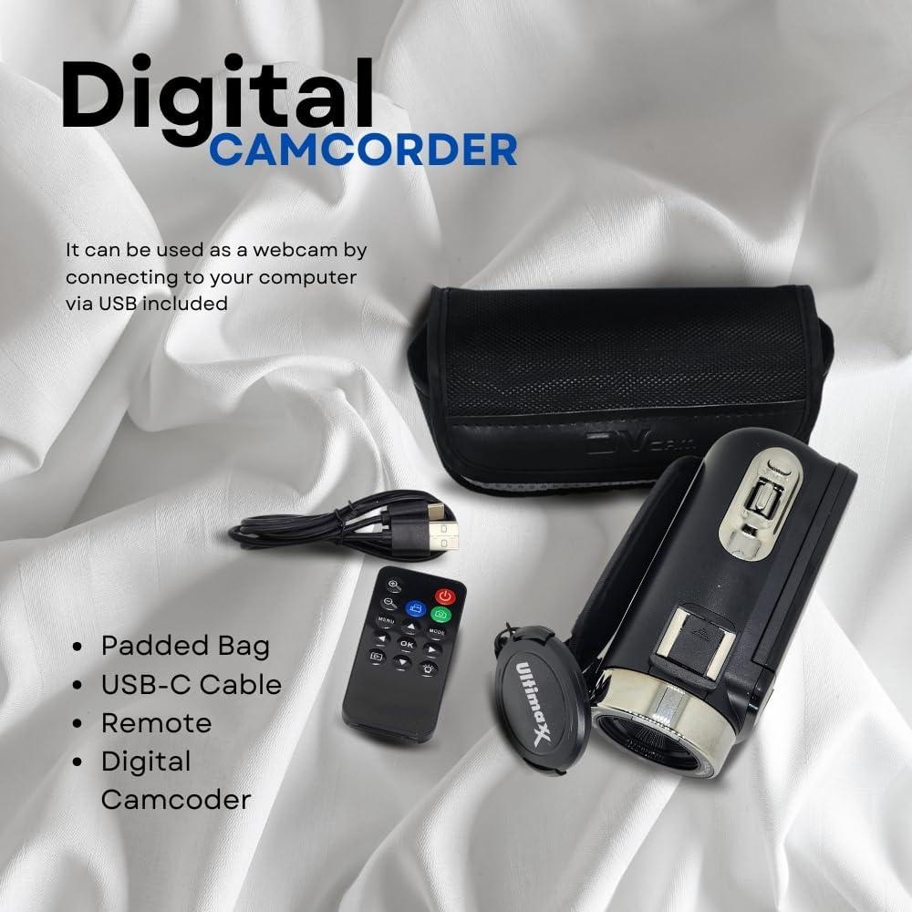 Cámara de Video Ultimaxx 4K 42MP con Pantalla LCD 7.62cm