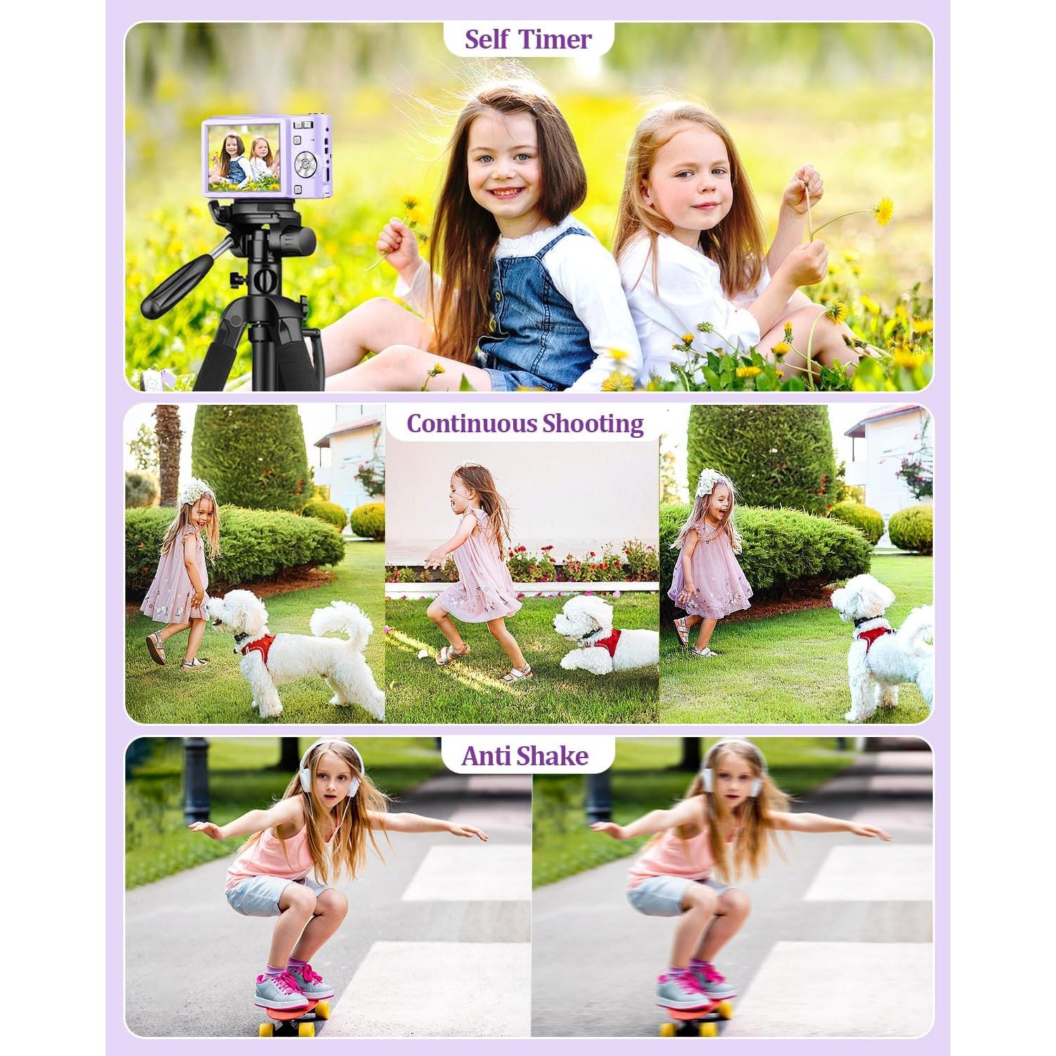 Cámara Digital Compacta Qumcou M03 50MP FHD 1080P Zoom 16x