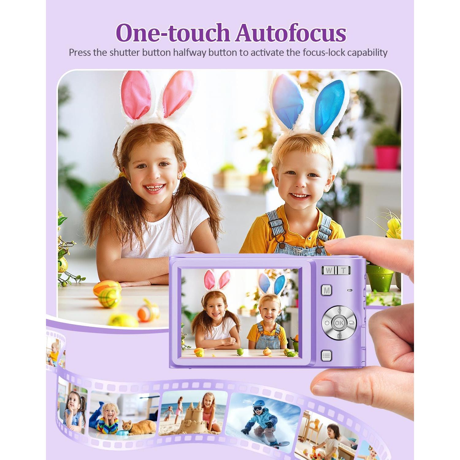 Cámara Digital Compacta Qumcou M03 50MP FHD 1080P Zoom 16x