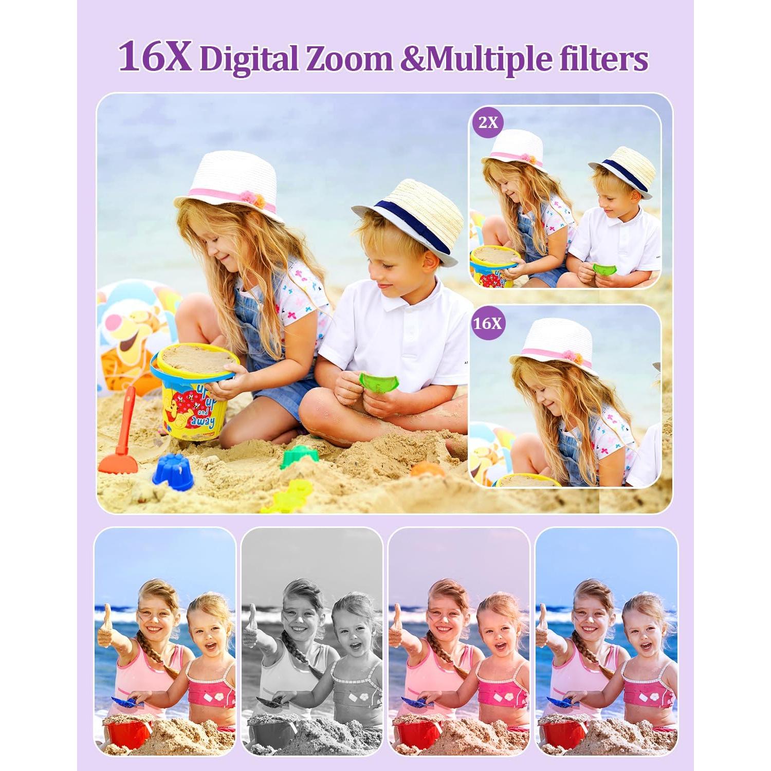 Cámara Digital Compacta Qumcou M03 50MP FHD 1080P Zoom 16x