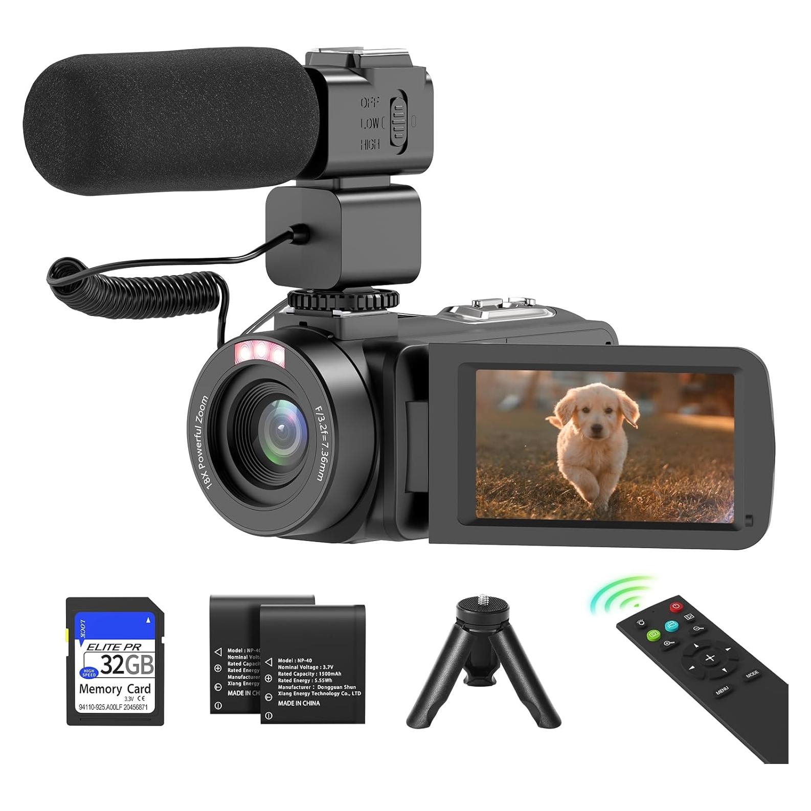 Cámara de Video MURAUX 1080P 30MP con Visión Nocturna y Accesorios